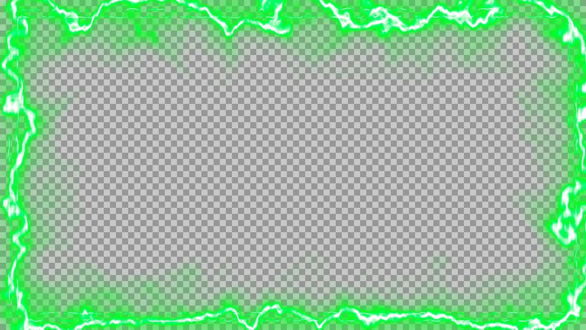 Free Green Electric Frame PNG | Gaming & Thumbnail Border