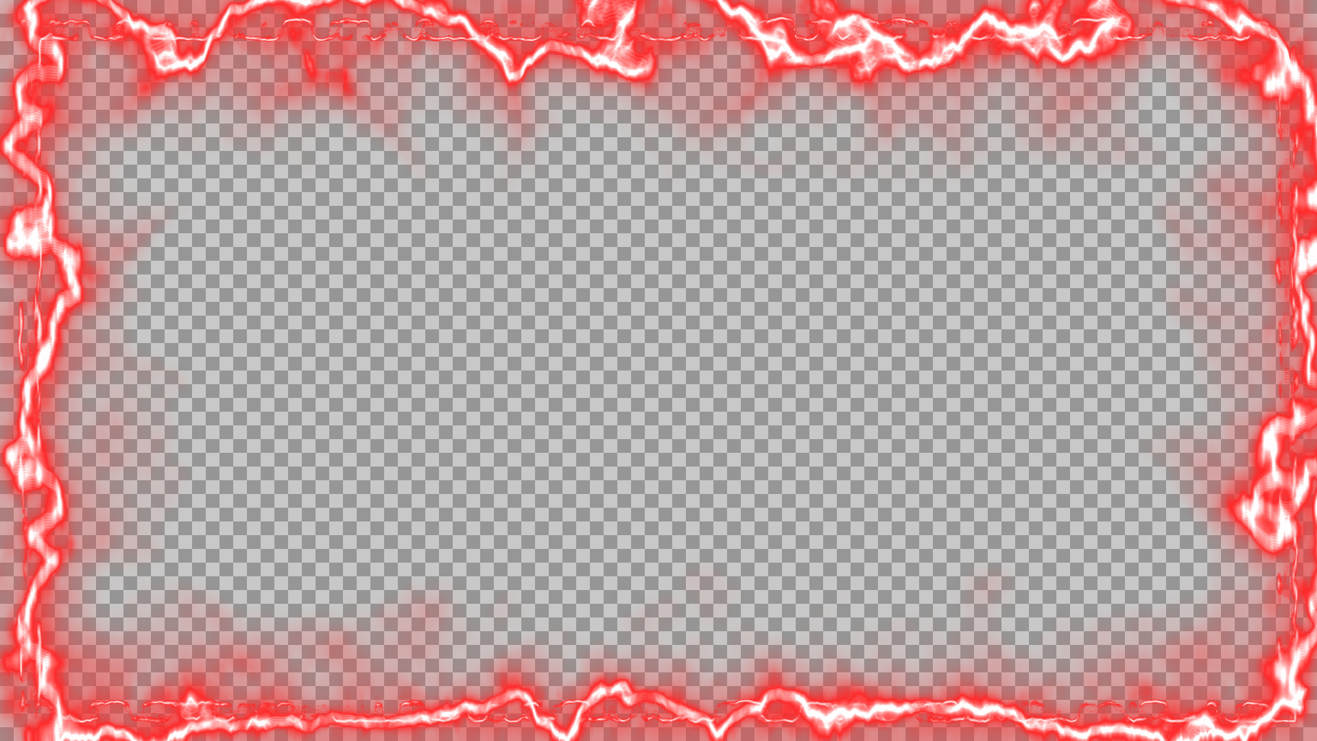 Red Electric Frame PNG | Intense Grunge Border for Thumbnails...