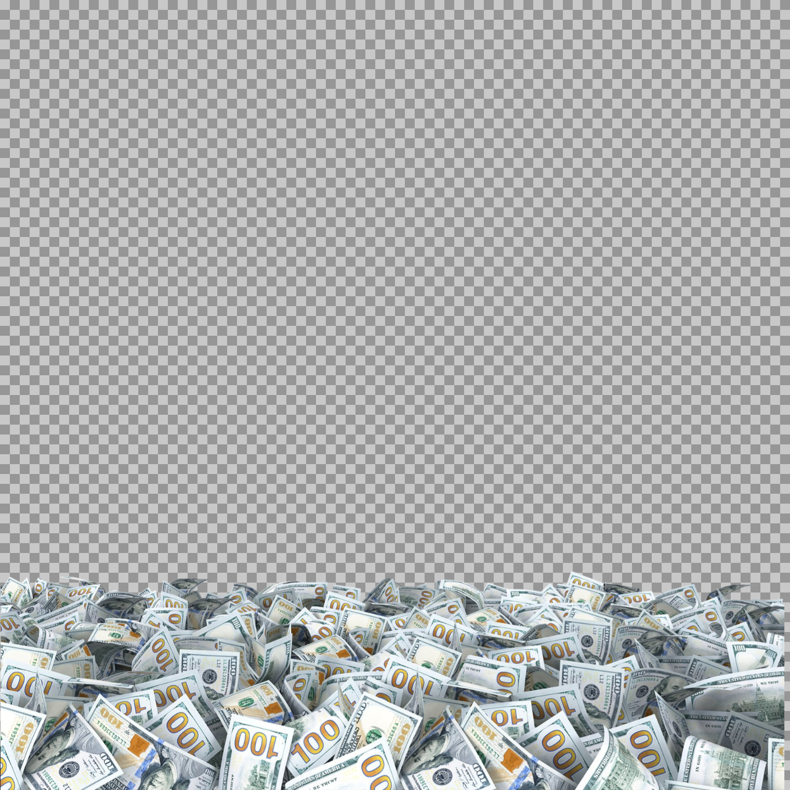 Pile of Hundred-Dollar Bills Background | Transparent PNG