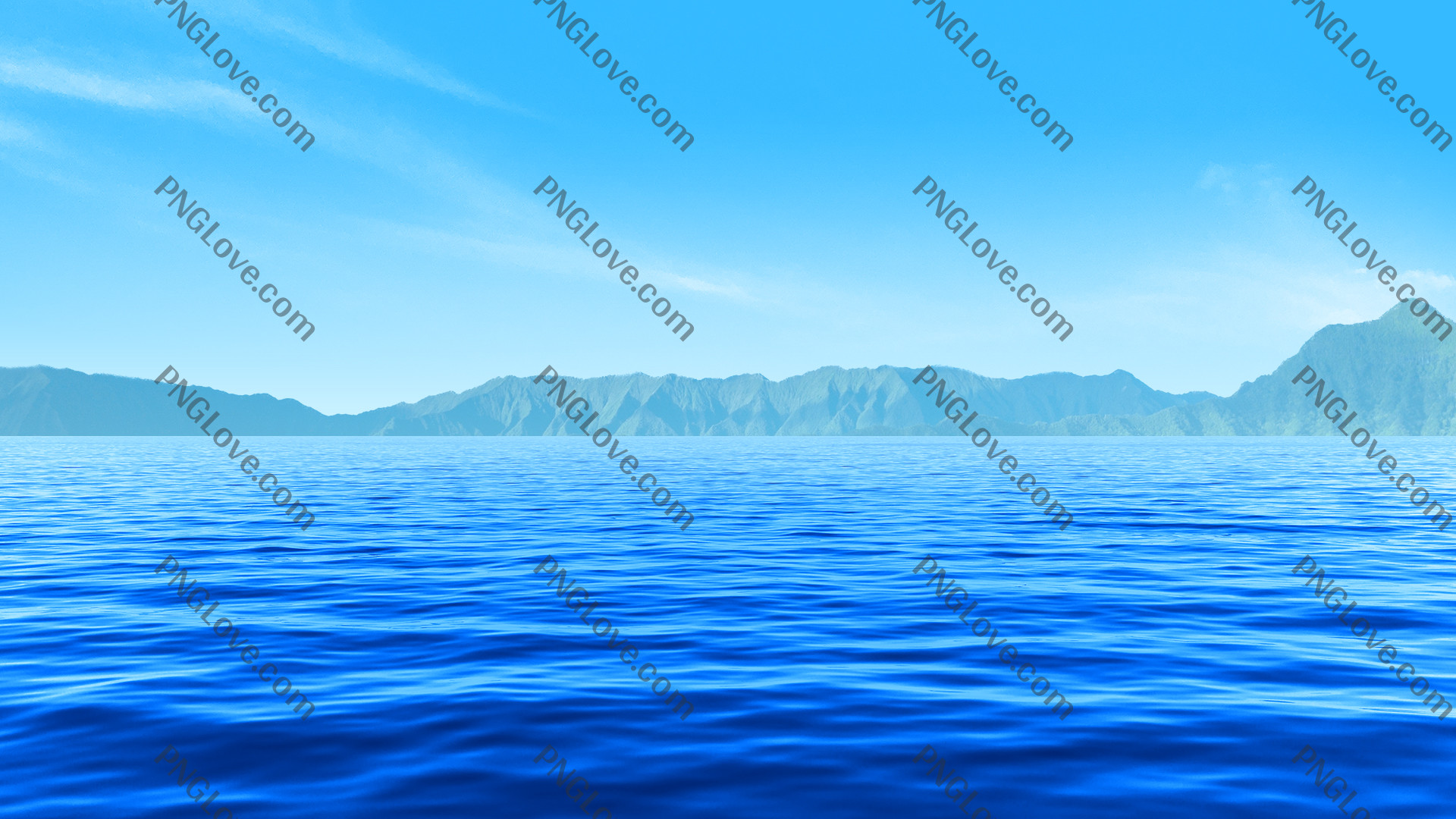 Calm Ocean & Mountain View | Serene Background Image