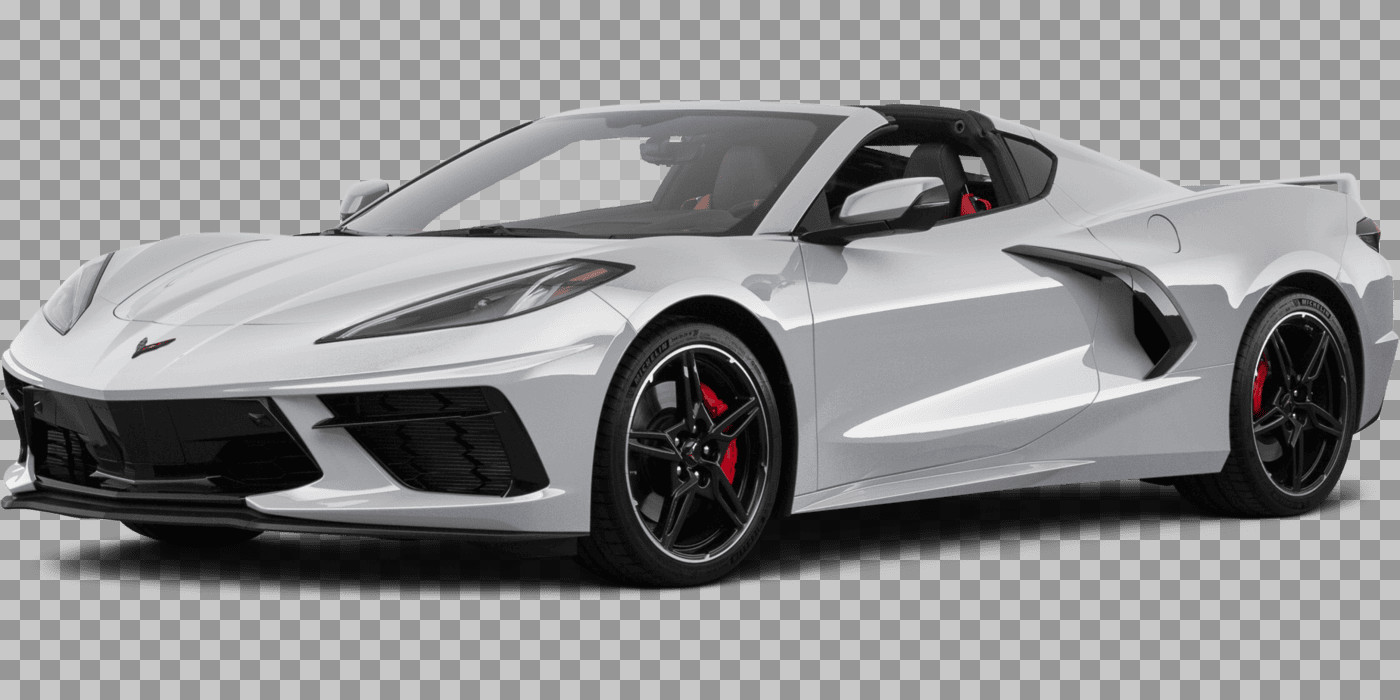 Silver C8 Corvette Stingray PNG | American Sports Car Image