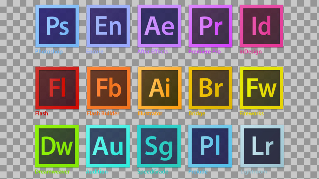 Adobe Creative Suite Icons | Legacy CS6 Logo Collection