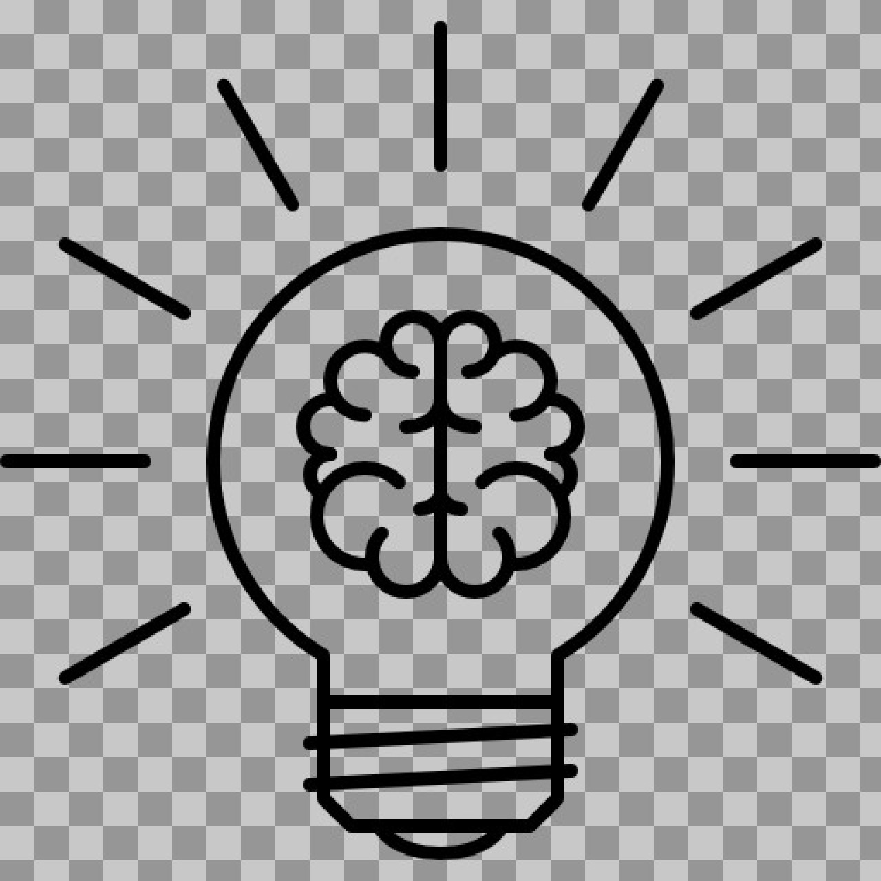 Creative Idea Icon | Brain in Lightbulb Symbol pbglove.com