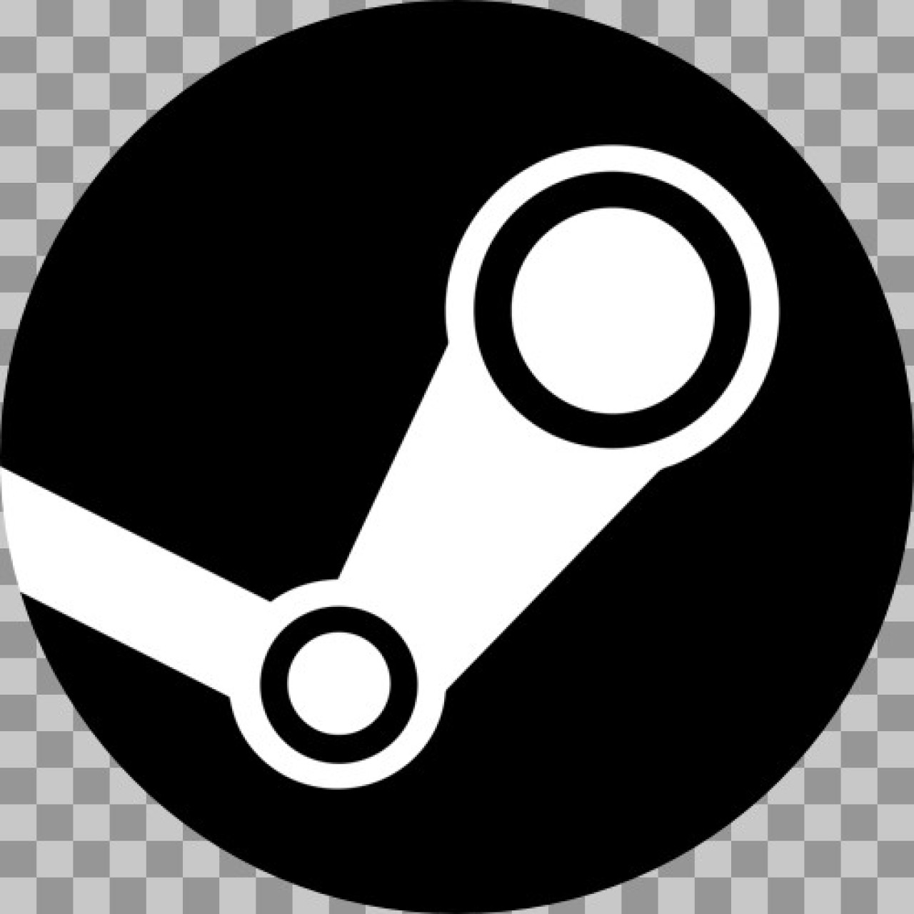 Steam Logo PNG | Free Black & White Gaming Icon