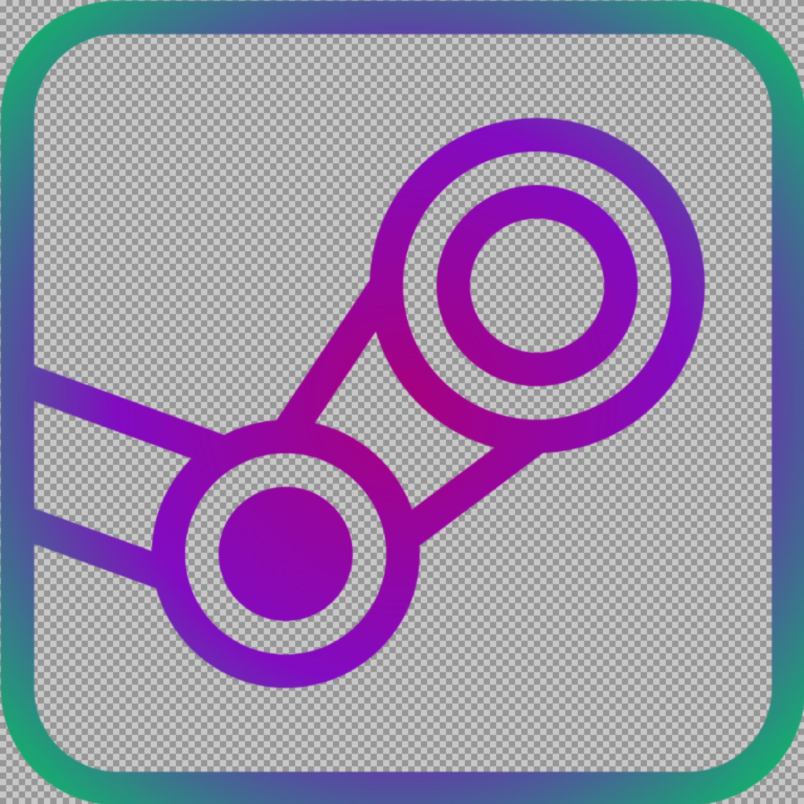 Modern Steam Logo PNG | Colorful Gradient Icon