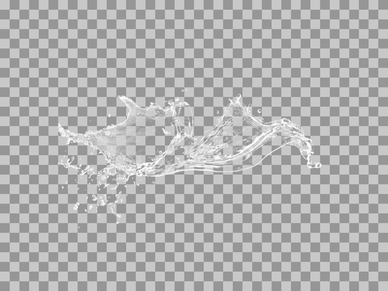 Horizontal Water Splash PNG | Transparent Liquid Motion Element