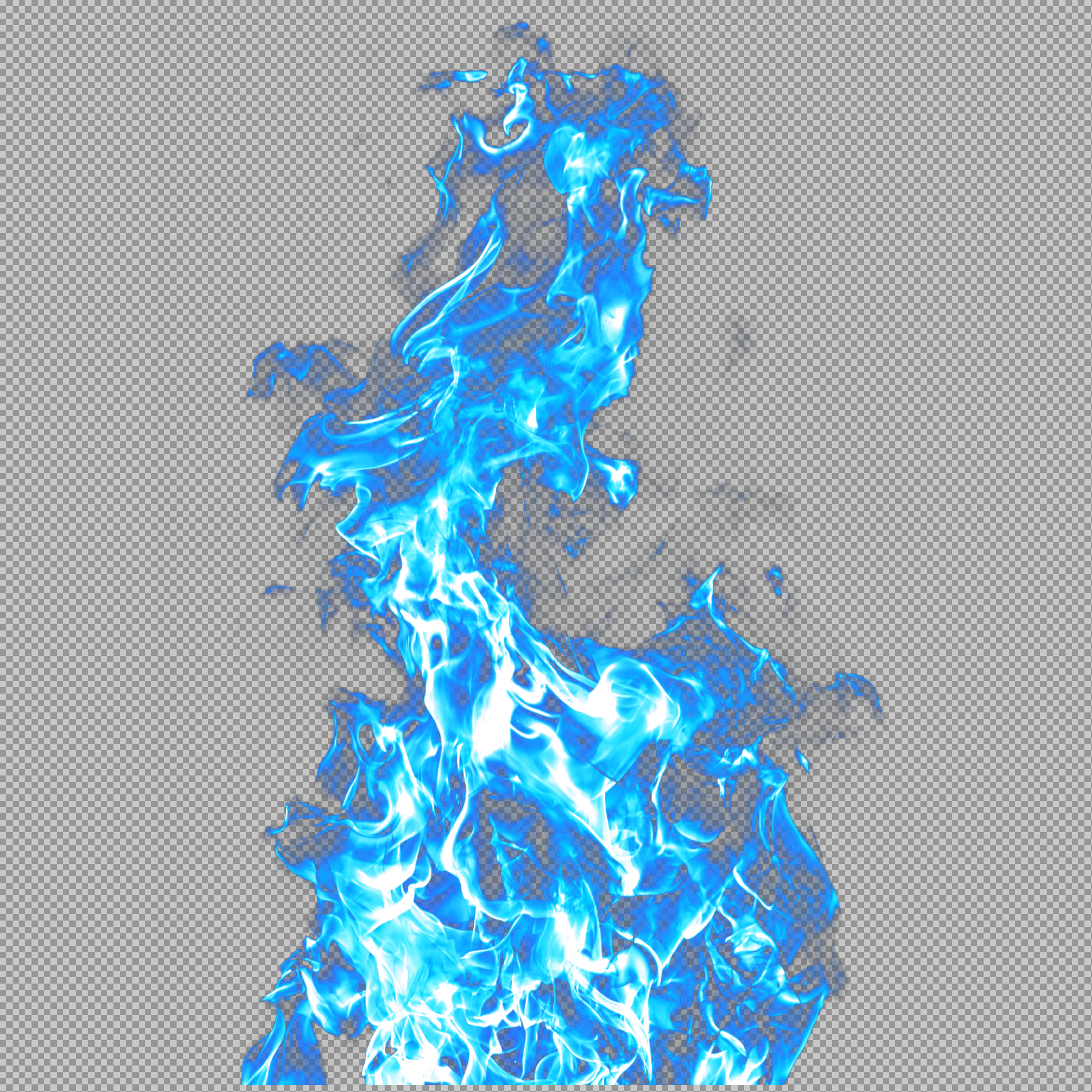 Intense Blue Flames png transpernt image | Magical Fire Effect