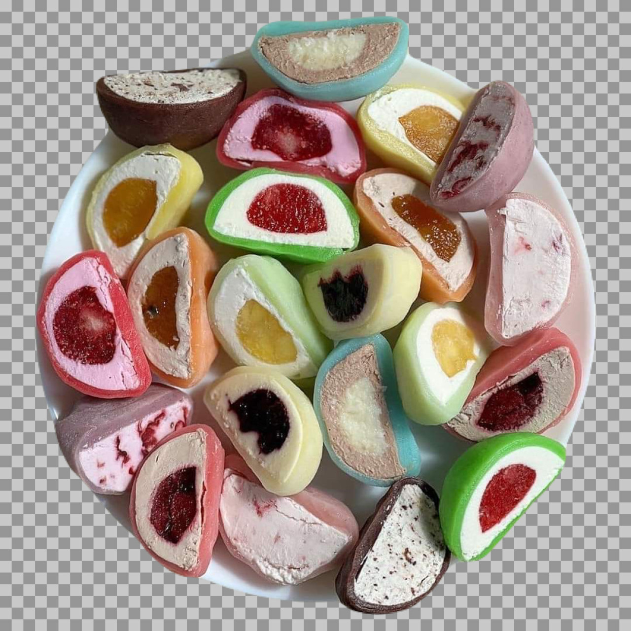 Assorted Mochi Ice Cream Flavors | A Vibrant Japanese Dessert...