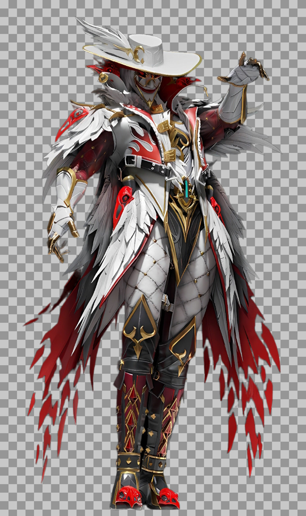 Mythic Jester Character PNG | Fantasy Armor