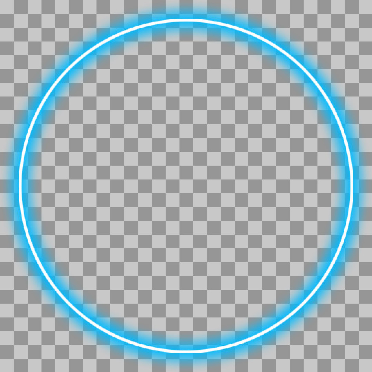 Blue Neon Circle PNG | Free Glowing Ring Graphic