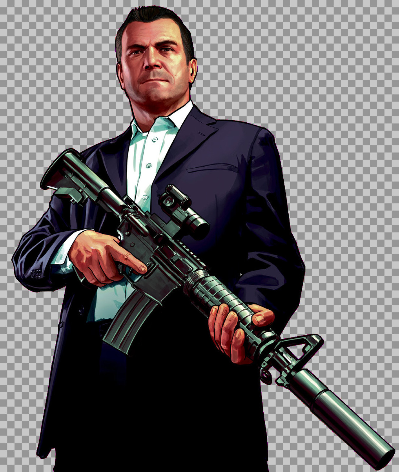 Michael De Santa GTA V Character PNG | Transparent Artwork...