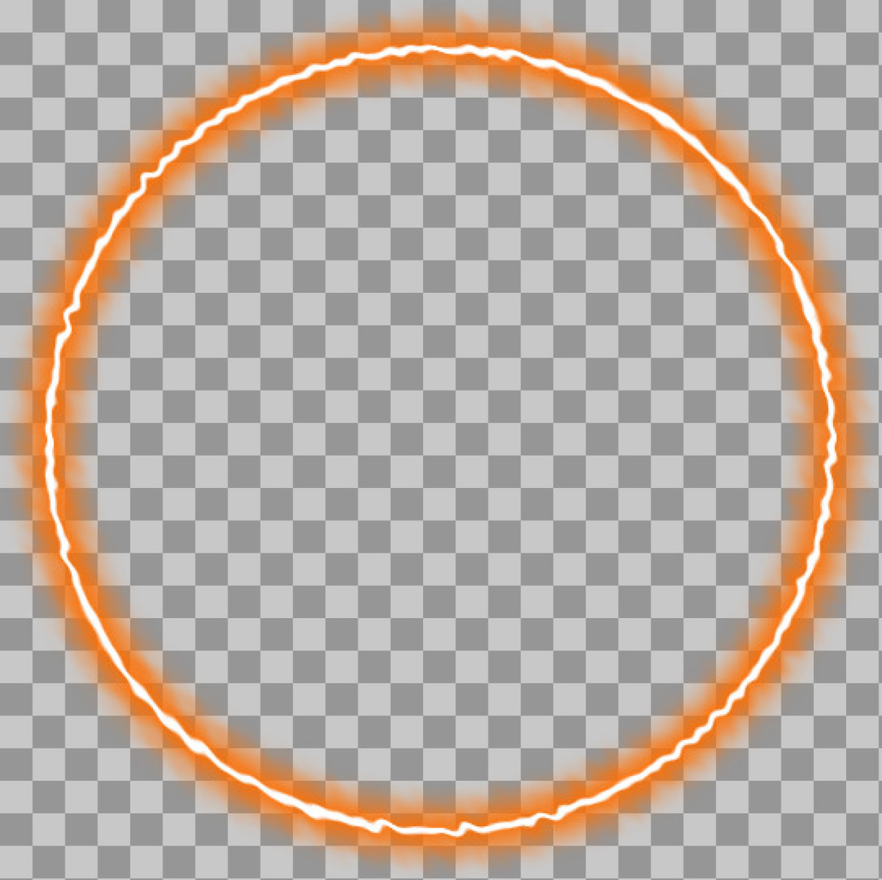 Download Orange Neon Circle PNG - Transparent Glow Ring Graphic