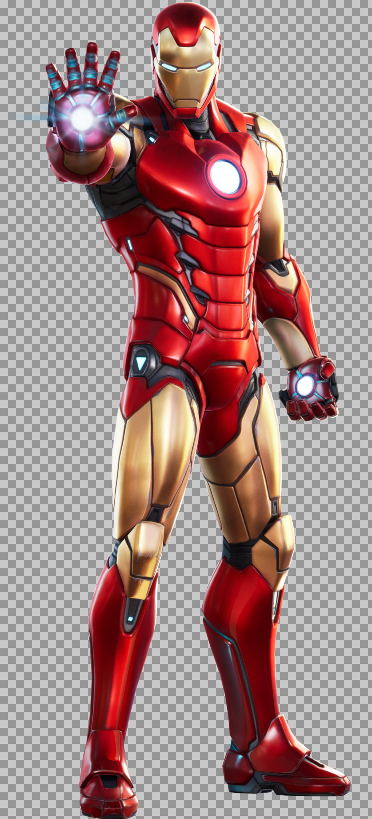 Download Iron Man Classic Armor PNG - Repulsor Blast Pose Render
