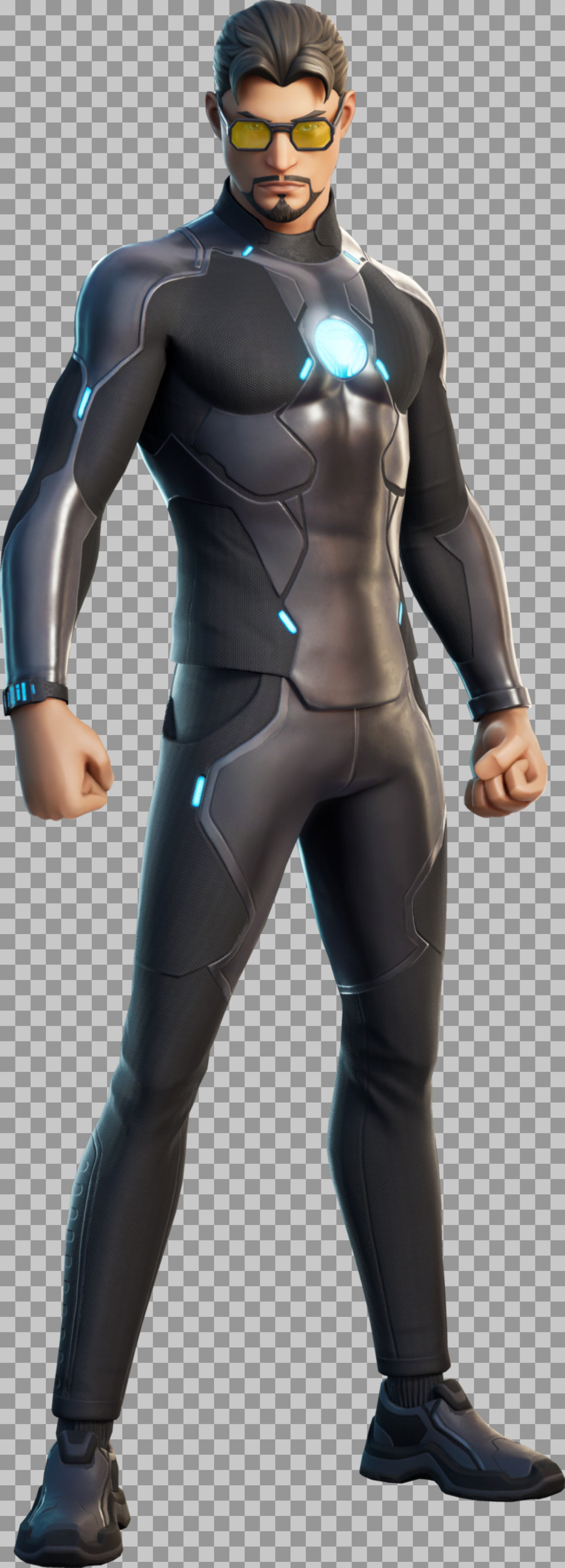 Tony Stark Stark Tech Suit PNG - High-Resolution Black Uniform Image...