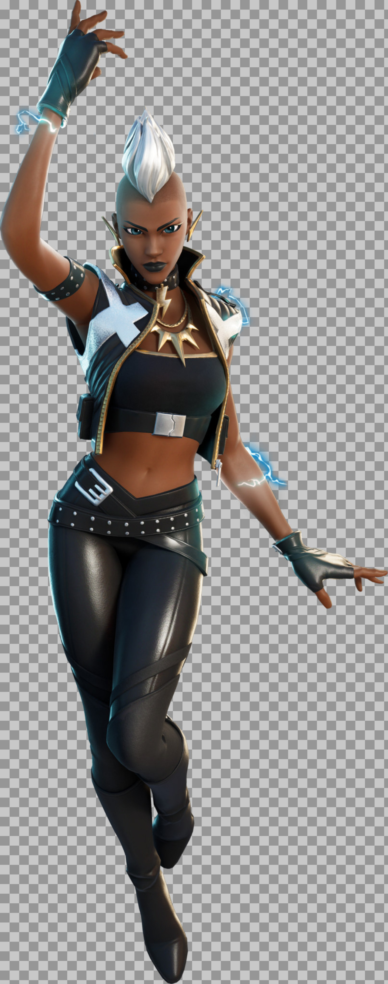 Storm X-Men Character PNG - Punk Outfit Weather Manipulation Render...