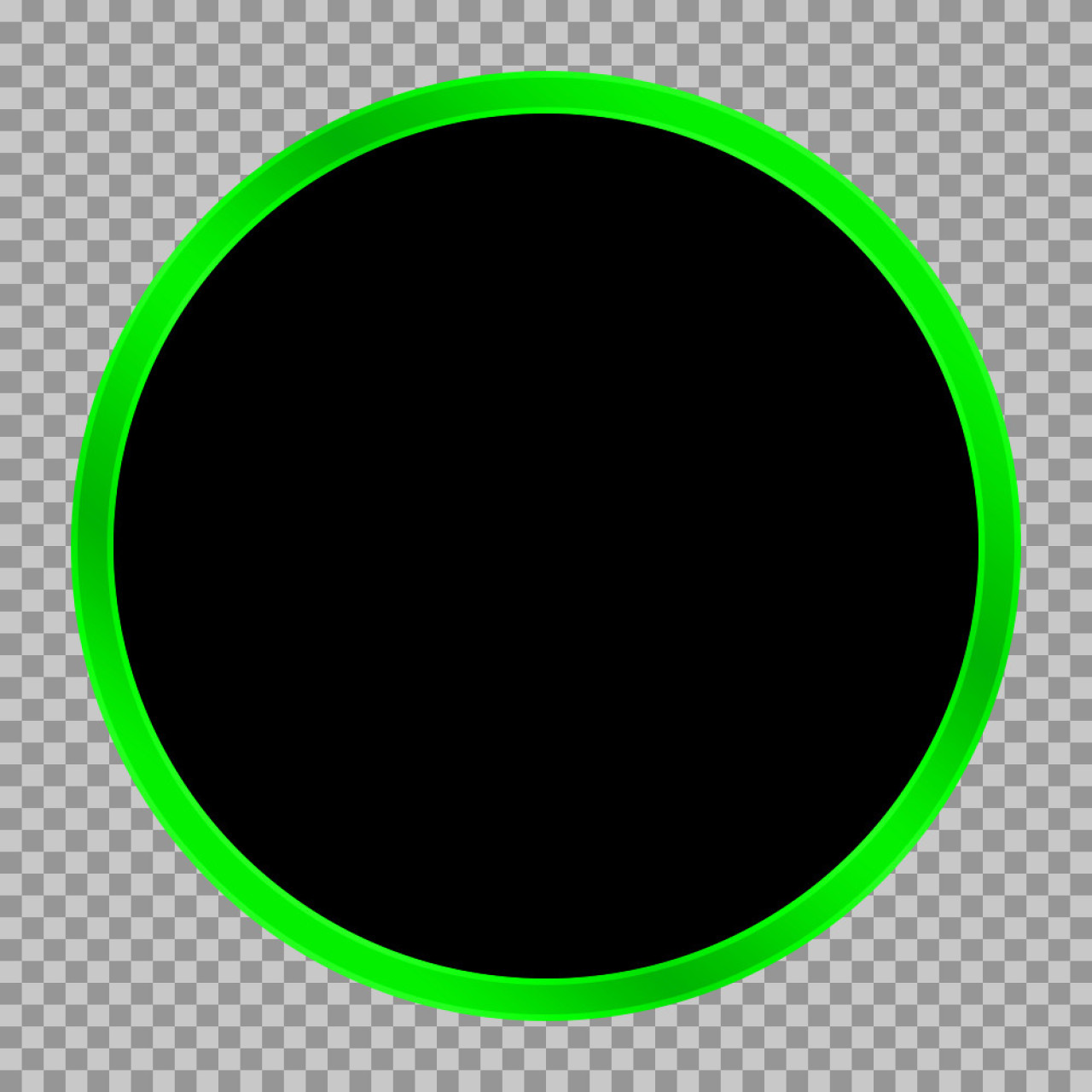 Vibrant Green Circle Frame PNG | Neon Ring Border for Avatars