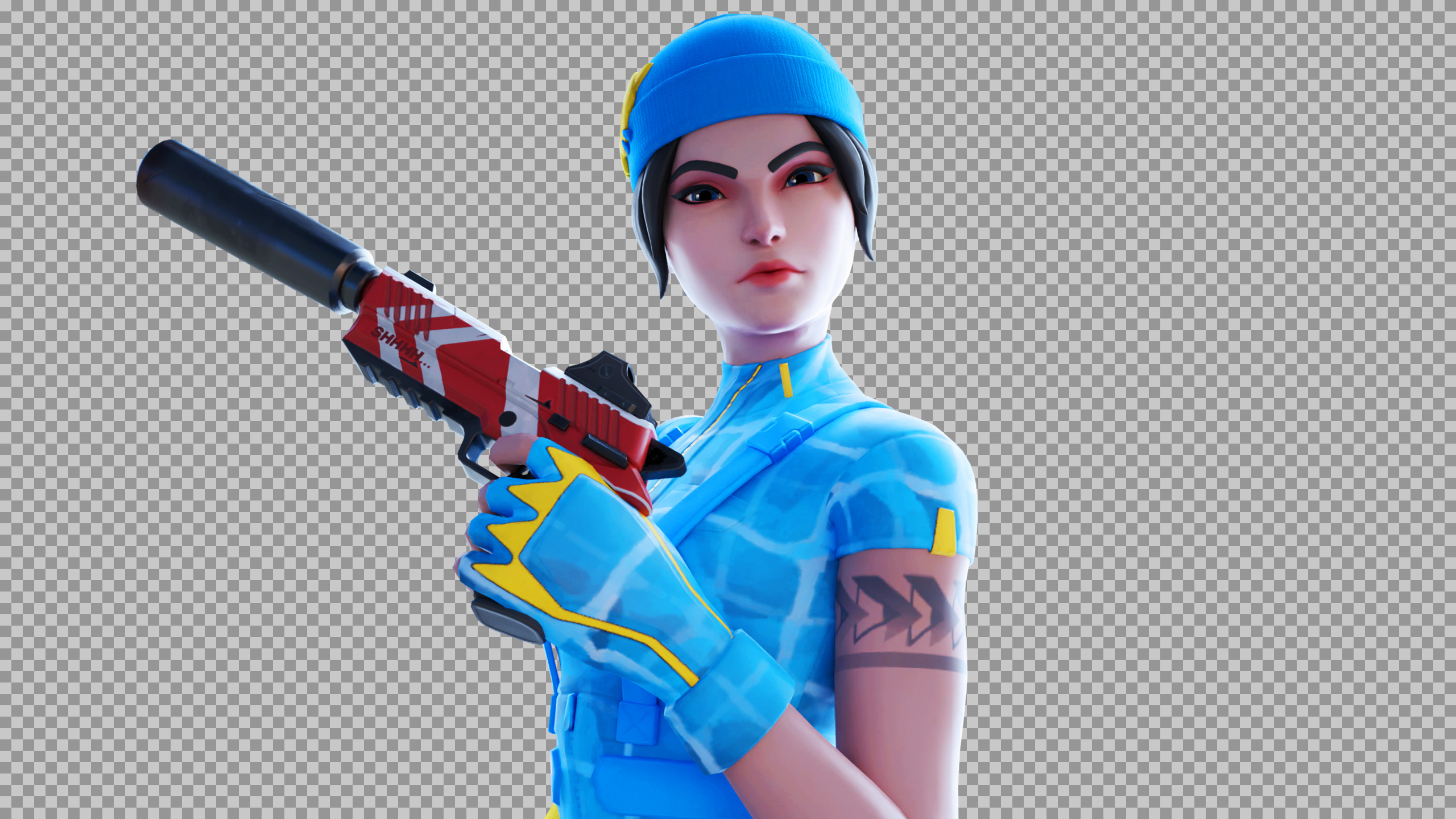Fortnite Wavebreaker "Fresh" Skin PNG | Transparent Character Render
