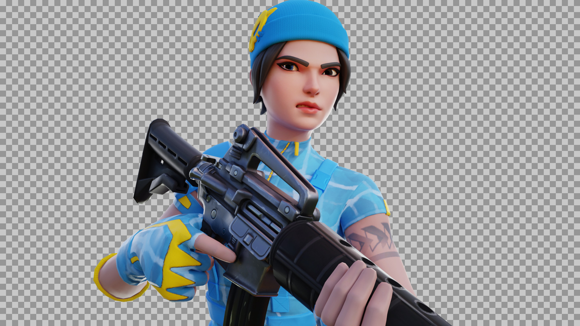 Fortnite Wildcat Skin PNG Render (Screeching Solo Style)