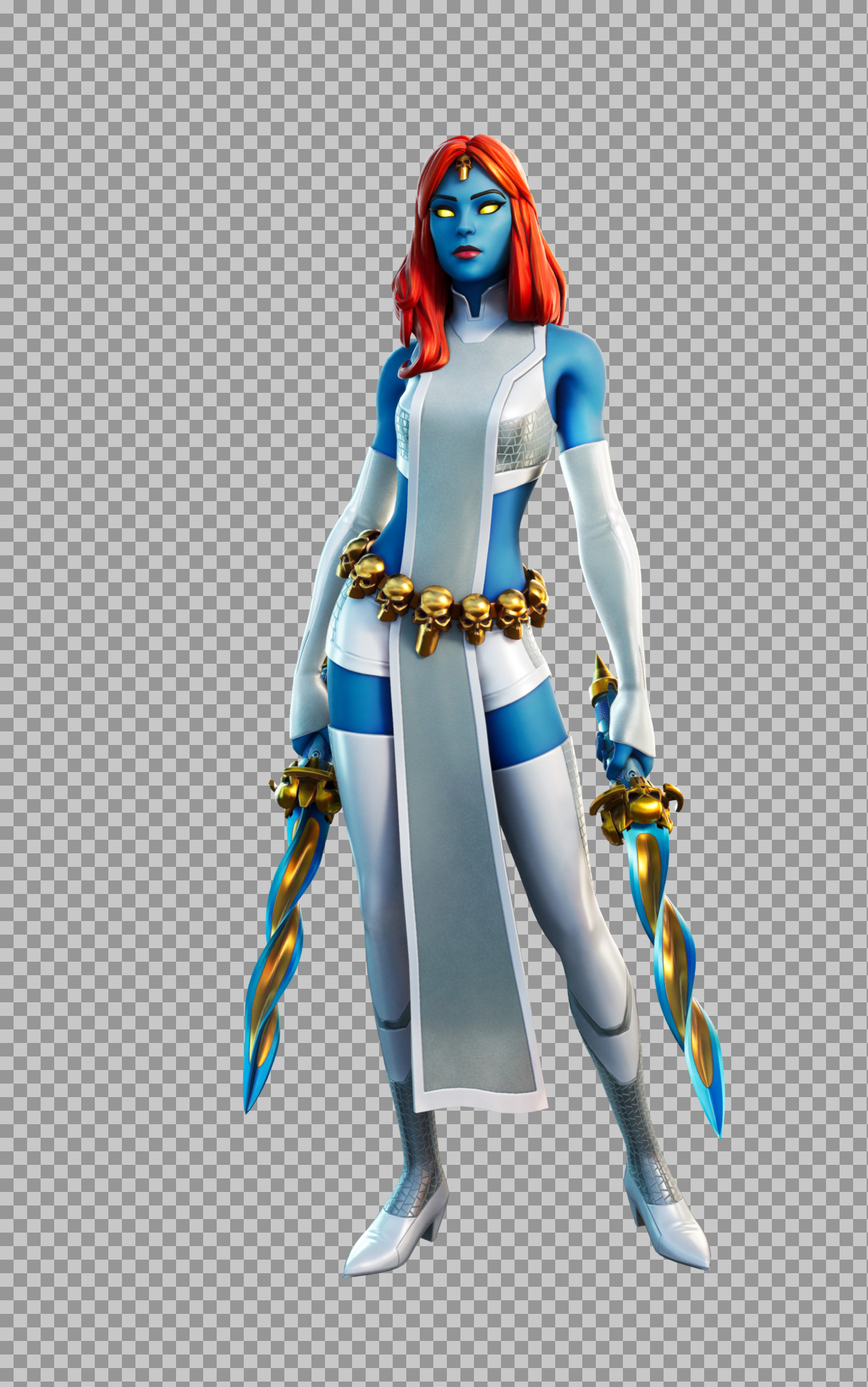 Fortnite Mystique Skin PNG | Transparent Character Render