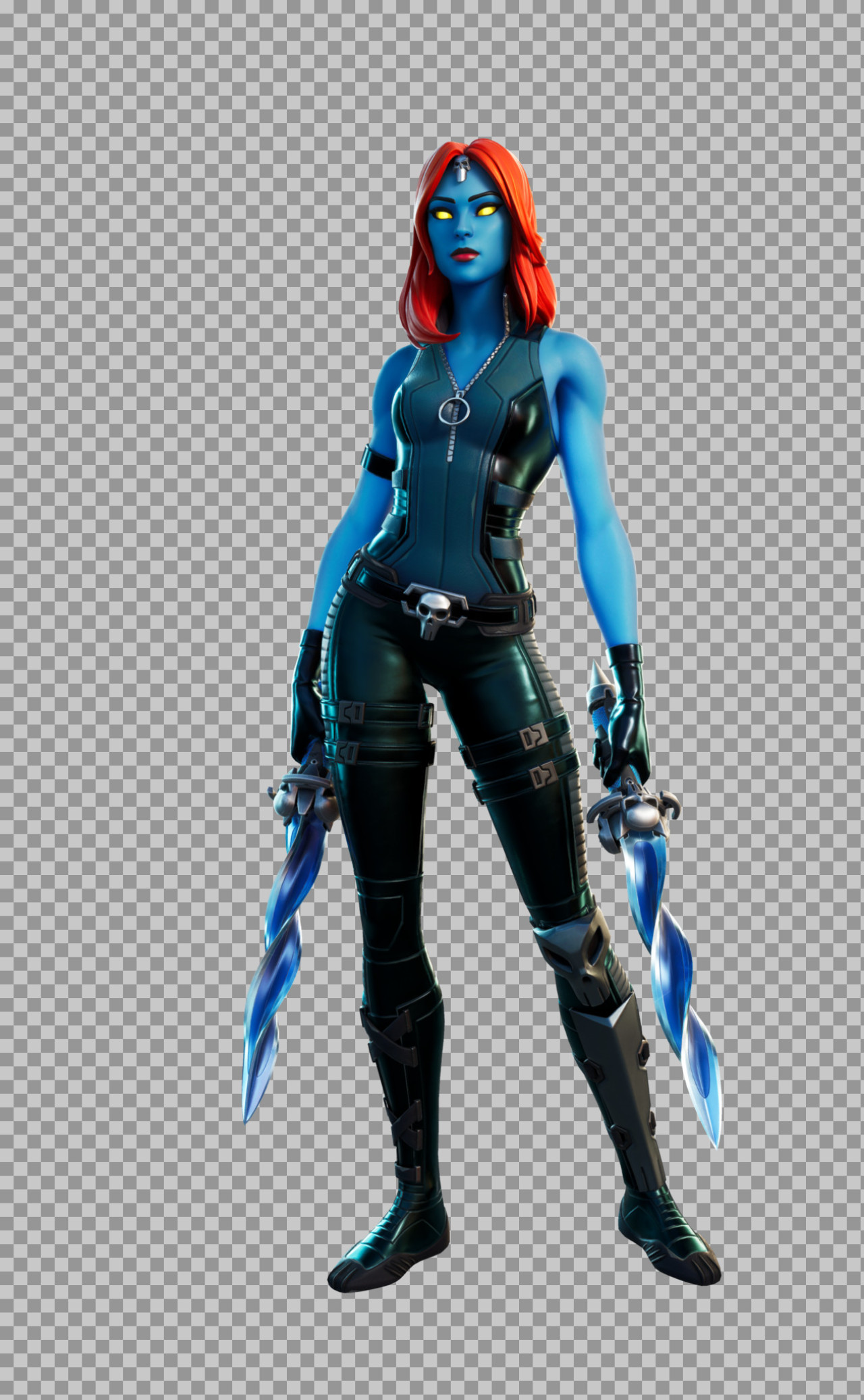 Mystique Fortnite Skin PNG - Transparent Background