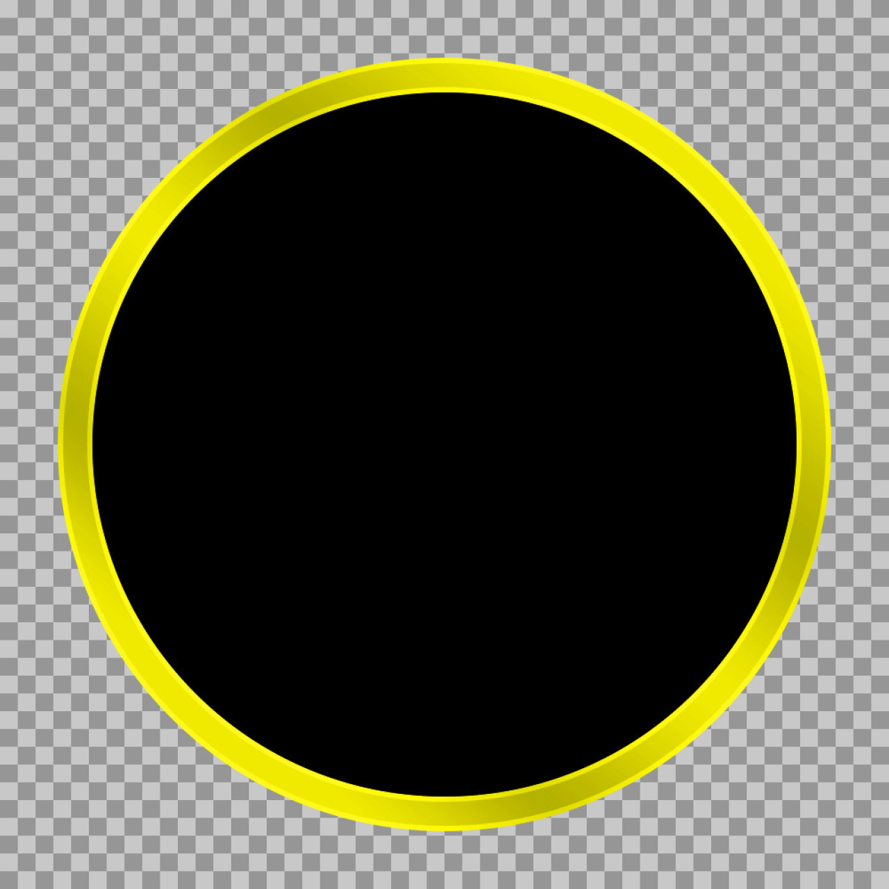 Yellow Circle Frame PNG | Modern Ring Graphic Asset