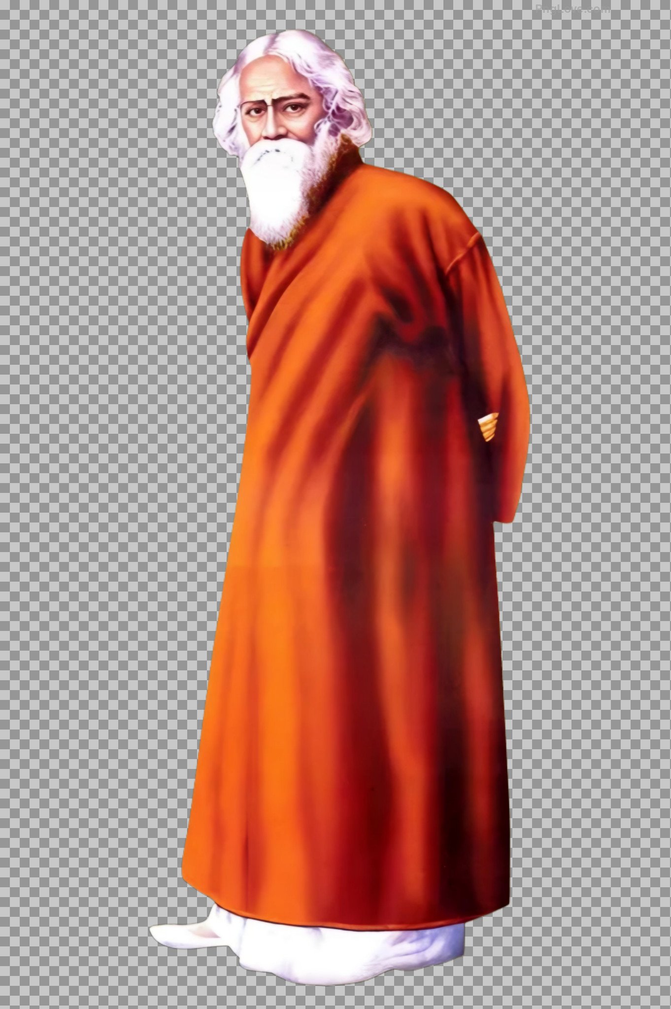 Rabindranath Tagore full photo PNG image download...