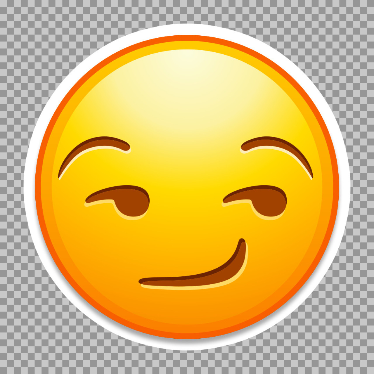 Smirking Face Emoji PNG | Sly & Mischievous Graphic