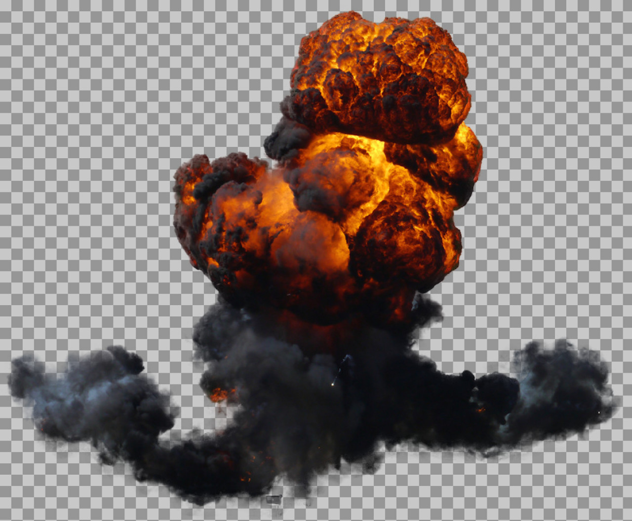 Realistic Explosion Fireball PNG | Destruction Graphic