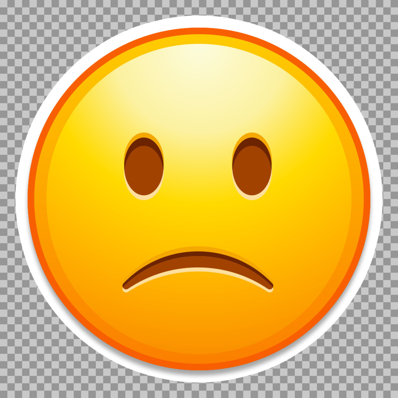 Sad Face Emoji PNG | Free Downloadable Frowning Emoticon