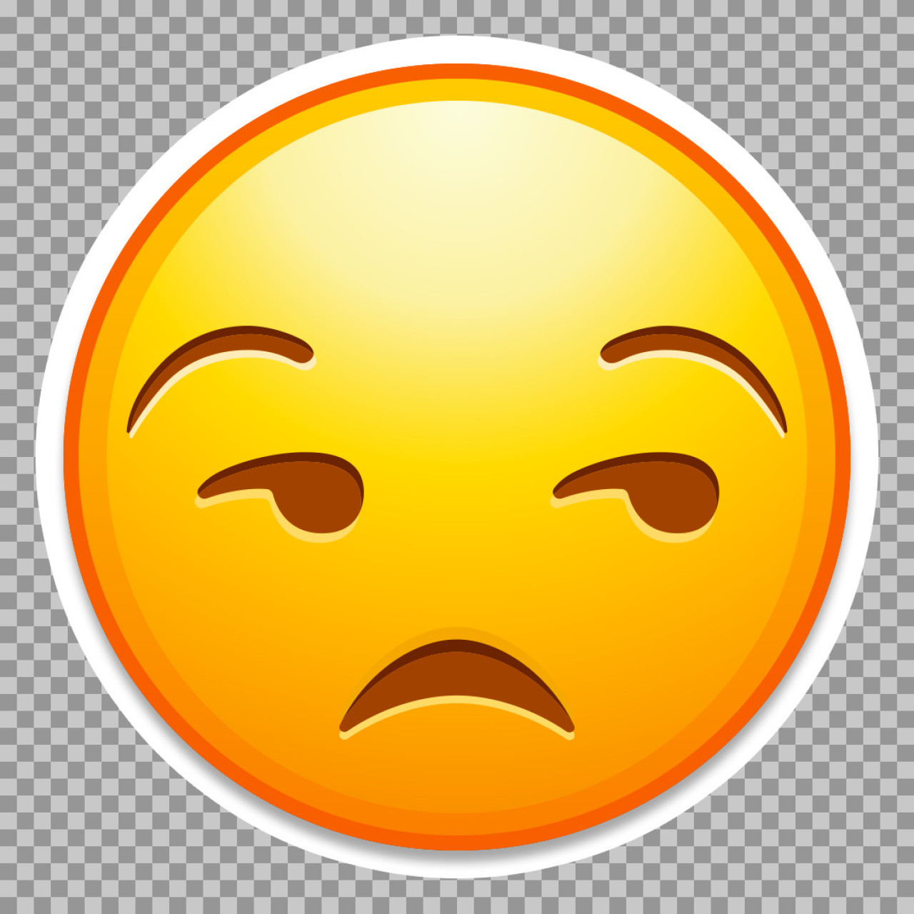 Unamused Face Emoji PNG | Free High-Quality Disappointed Icon