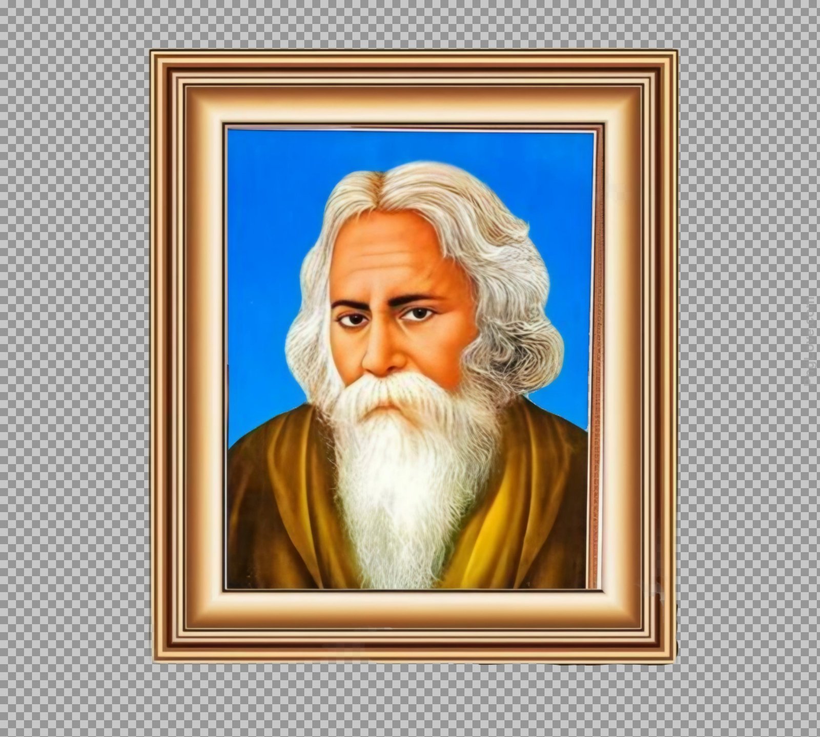 Rabindranath Tagore photo frame PNG image download...