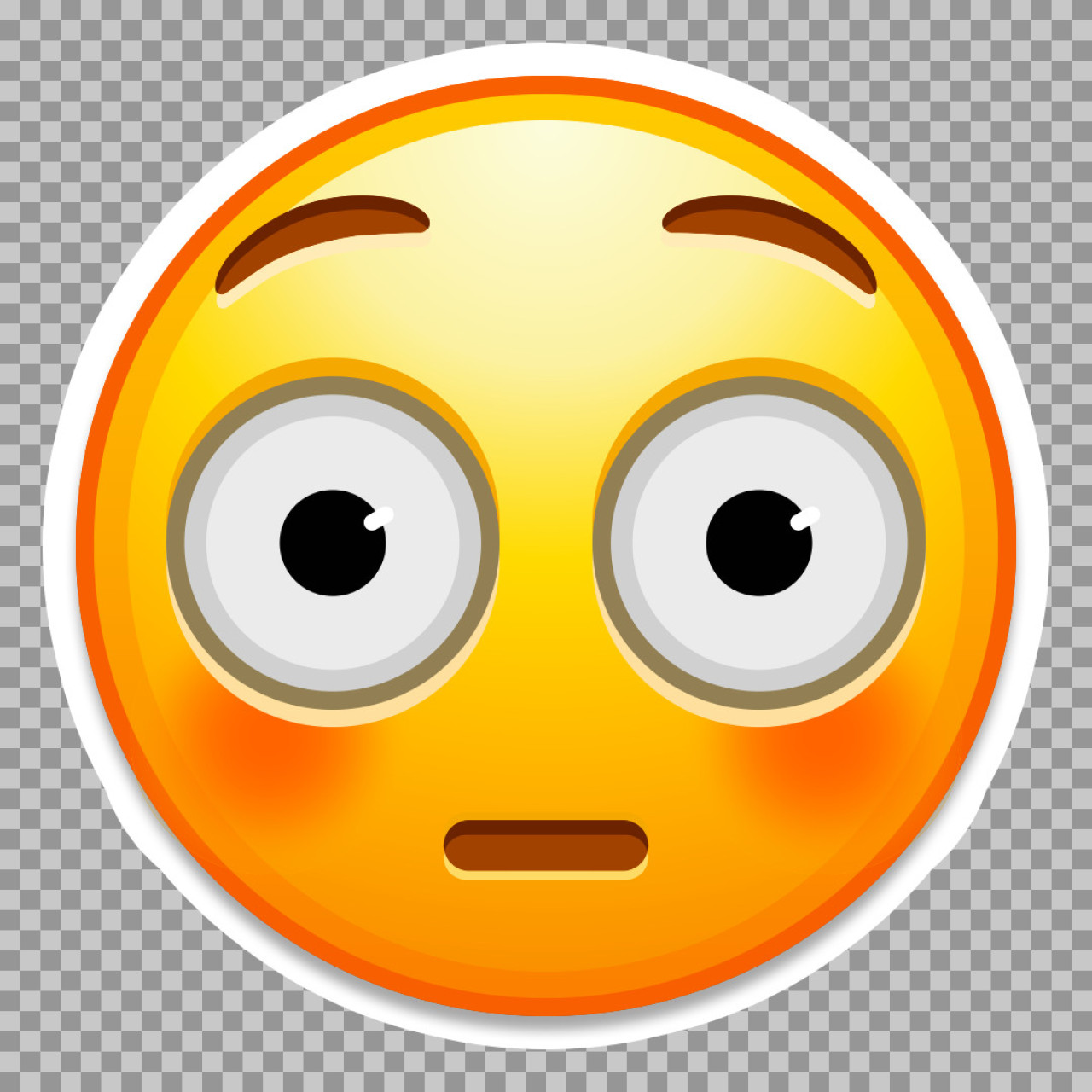 Flushed Face Emoji PNG | Free High-Quality Download