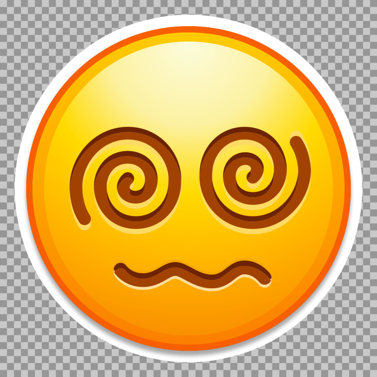 Dizzy Face Emoji PNG | Free Spiral Eyes Emoticon Graphic