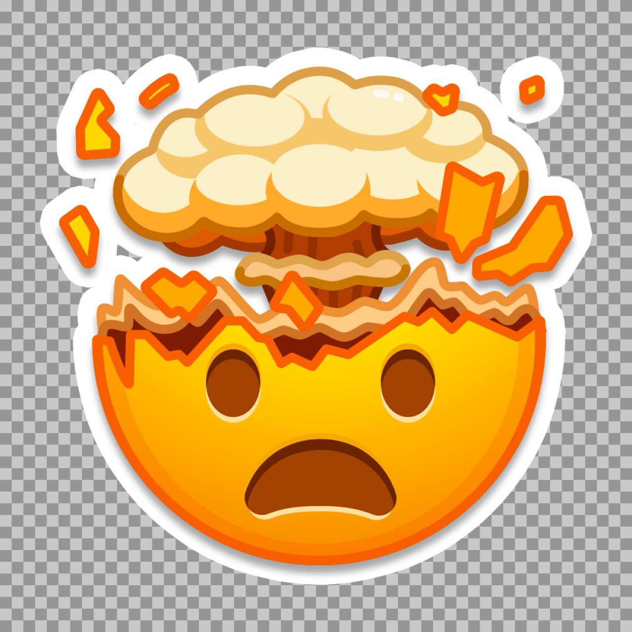 Mind Blown Emoji PNG | Exploding Head Illustration