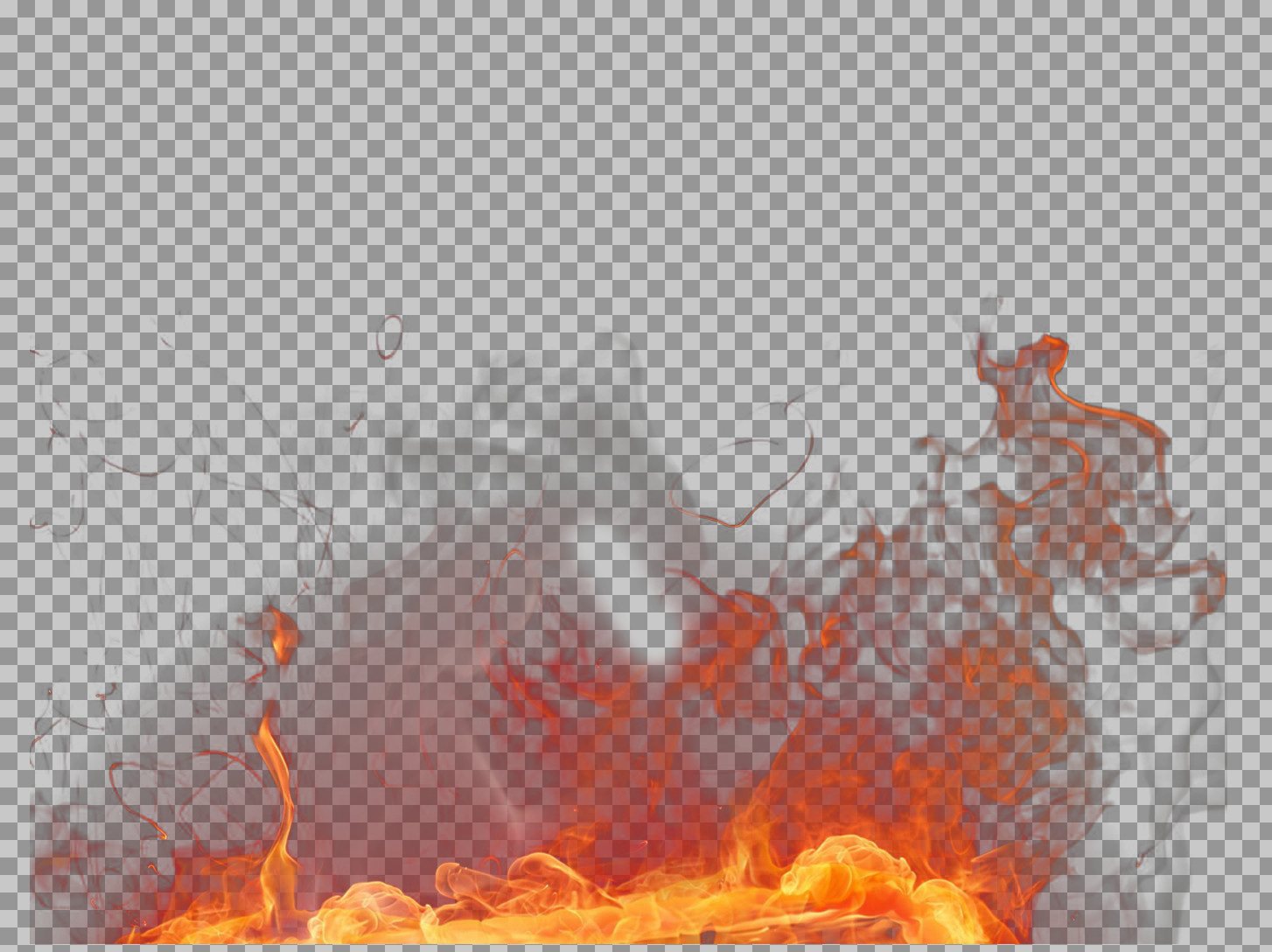 Realistic Fire Flames PNG