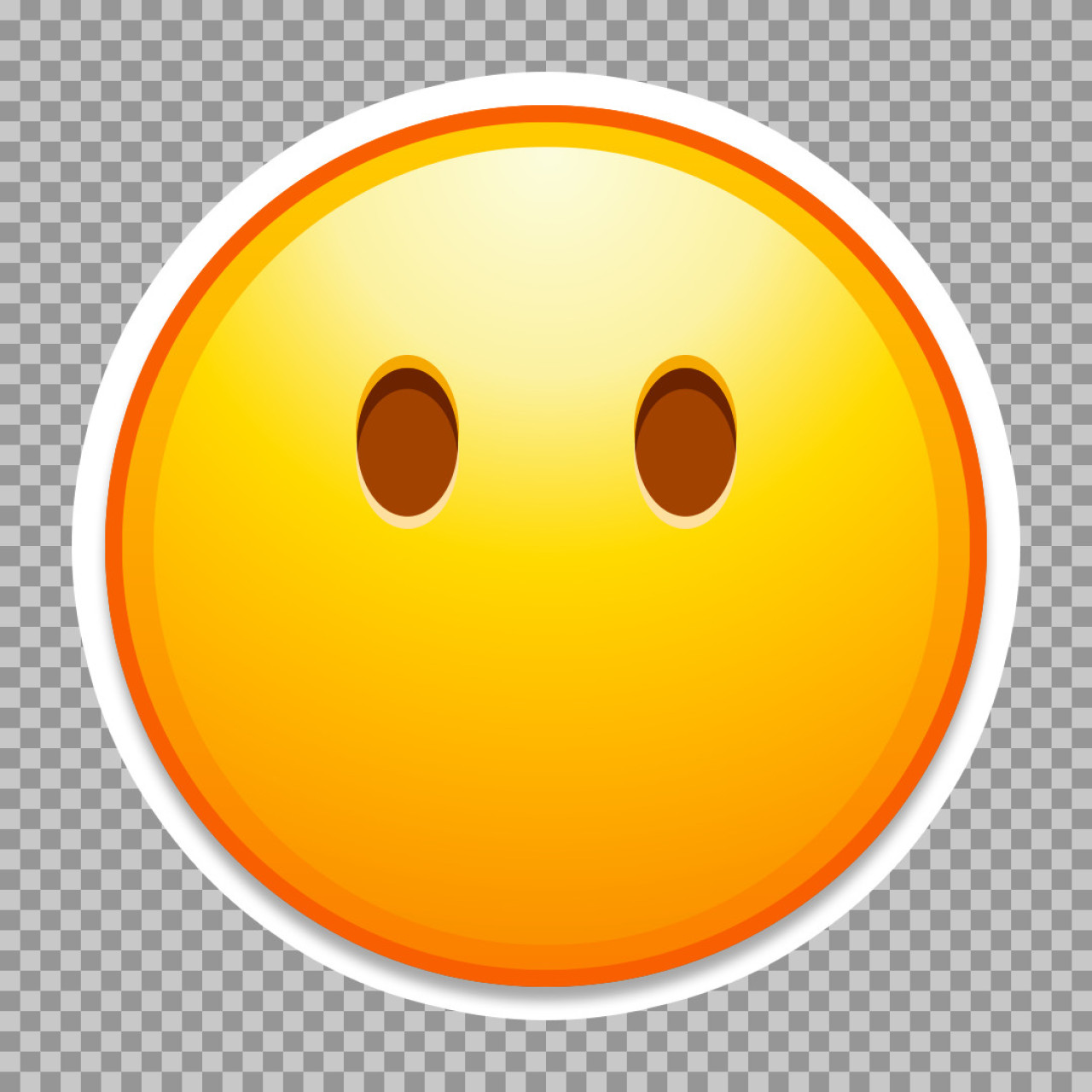 Face Without Mouth Emoji PNG | Royalty-Free Graphic