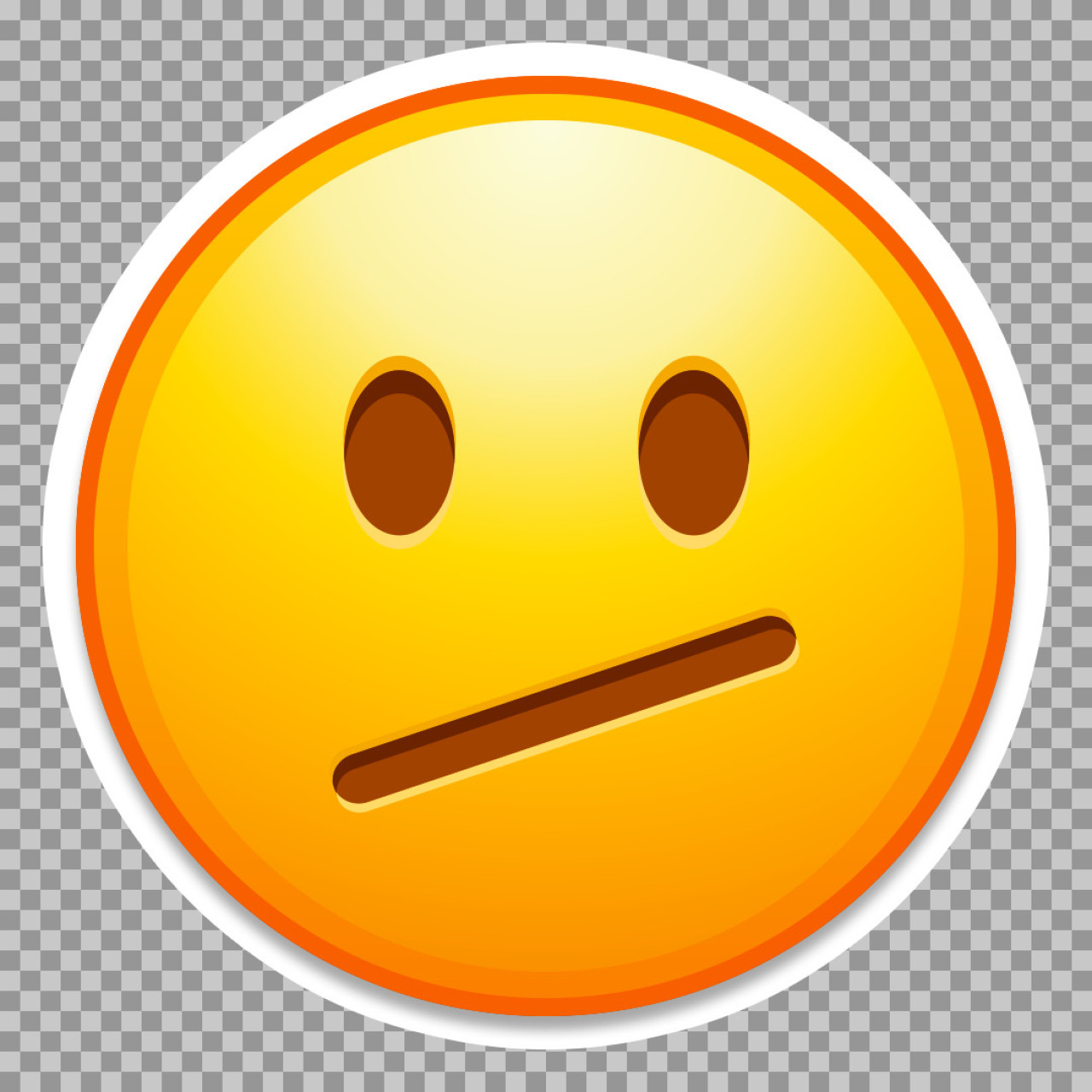 Unamused Face Emoji PNG | Free Skeptical Emoticon