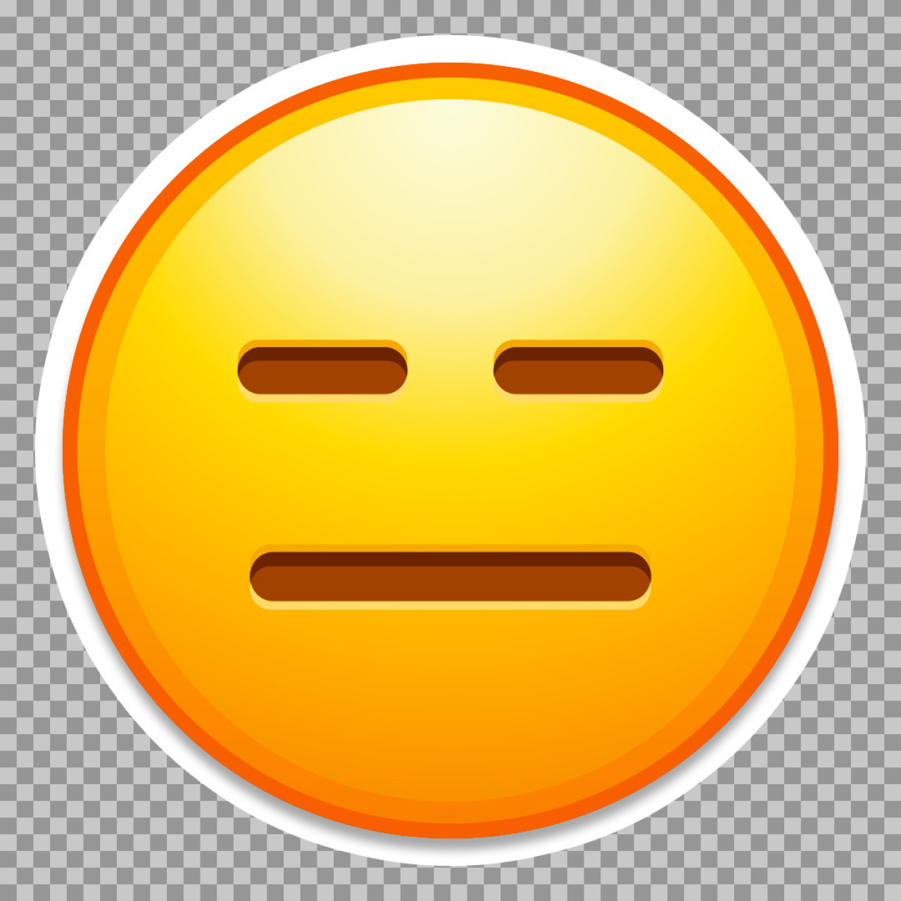 Expressionless Face Emoji PNG | Neutral & Unimpressed Icon...