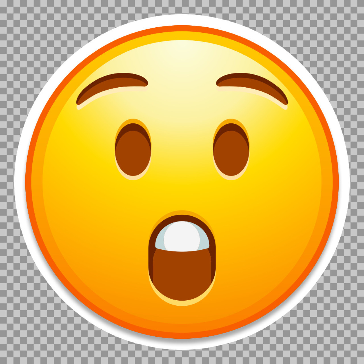 Surprised Face Emoji PNG | Shocked & Amazed Icon