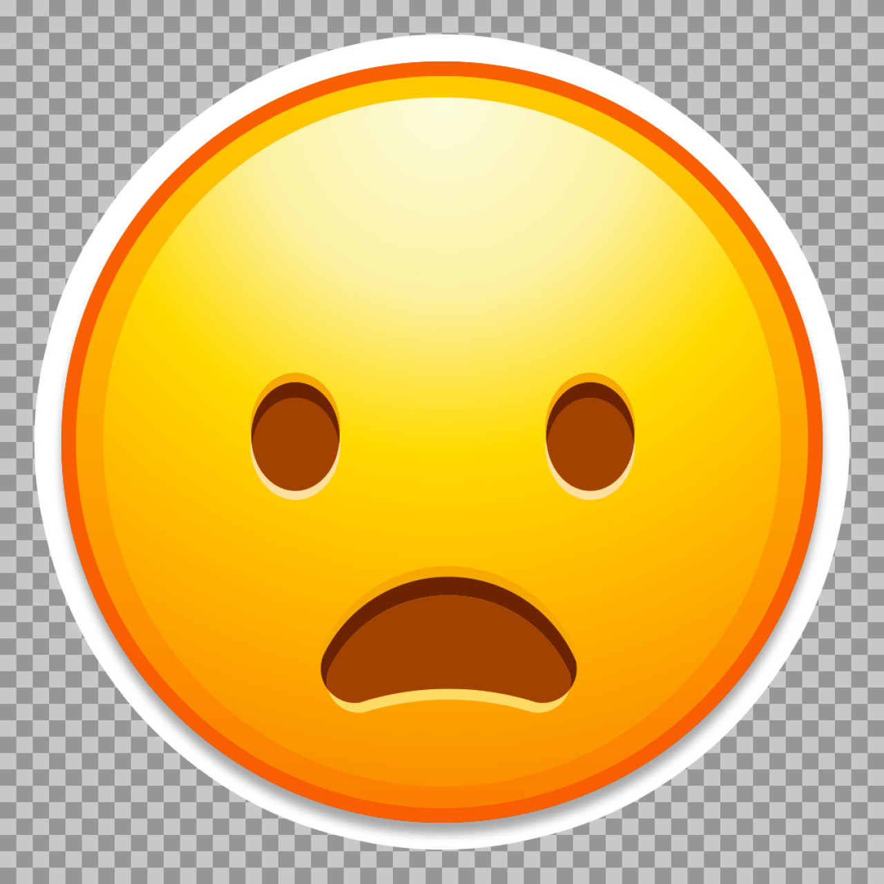Anguished Face Emoji PNG | Pained & Worried Icon...