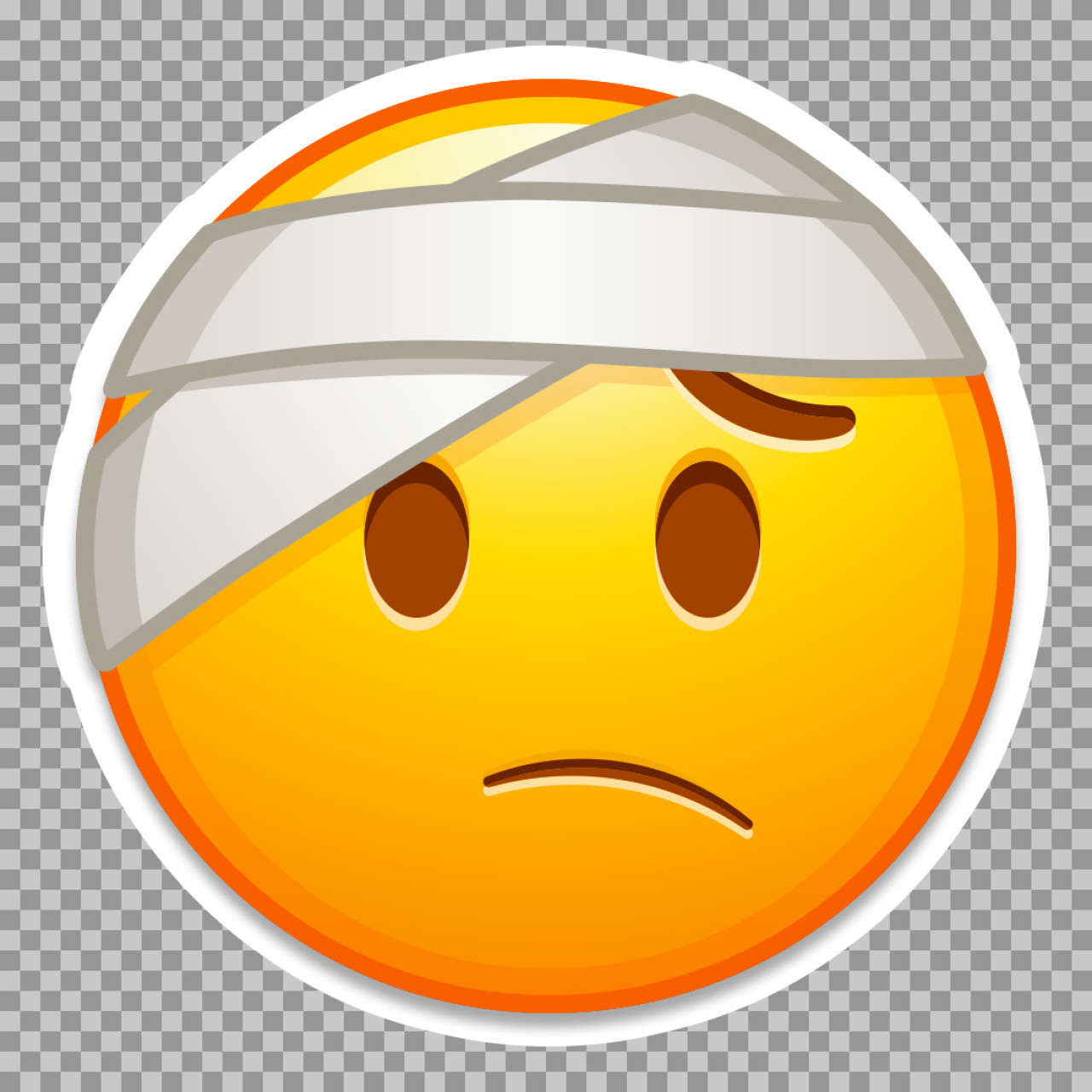 Injured Emoji PNG | Free Head Bandage Clipart Download