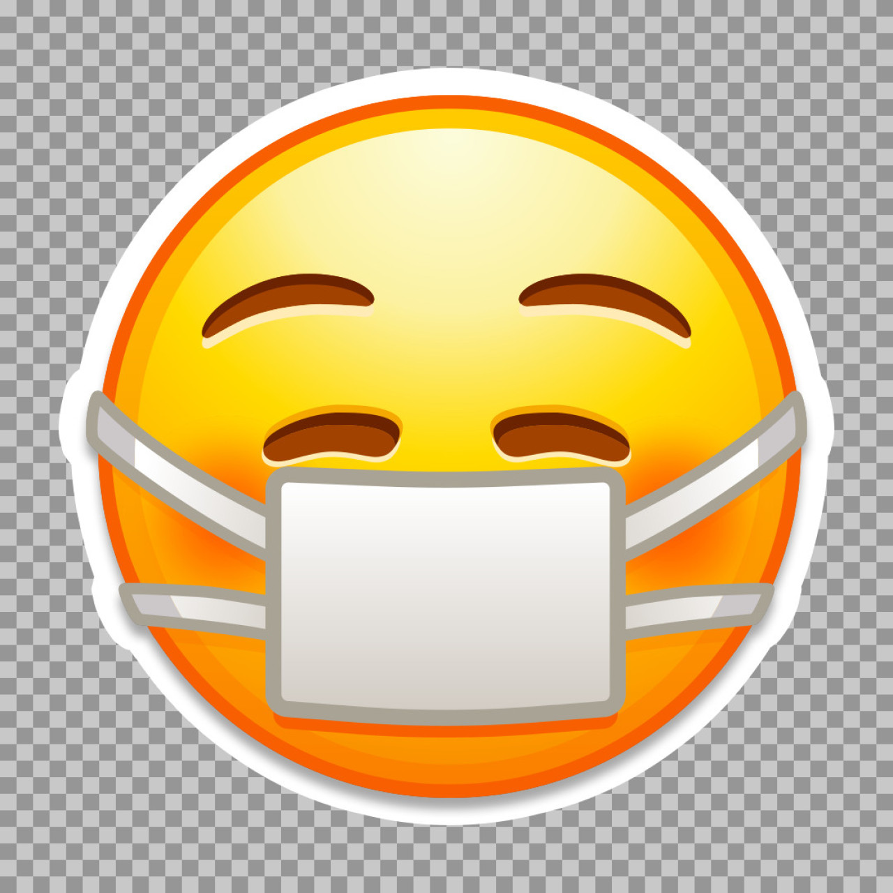 Mask Emoji PNG | Free Face with Medical Mask Clipart
