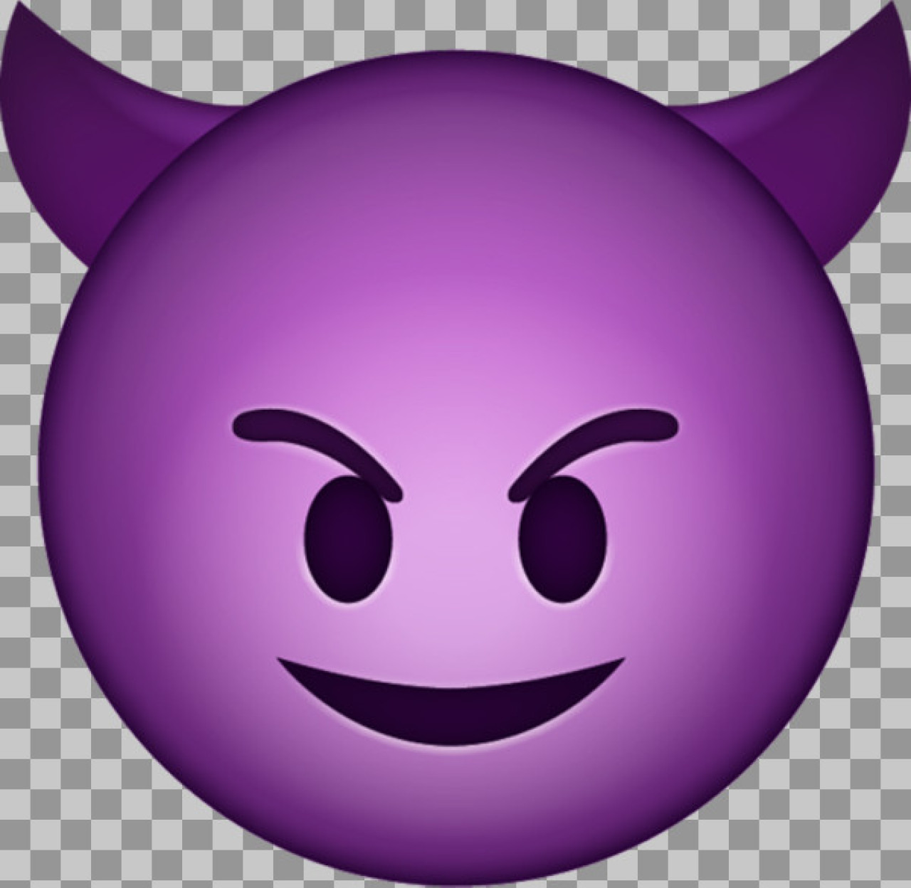 Smiling Face with Horns Emoji PNG | Purple Devil Icon