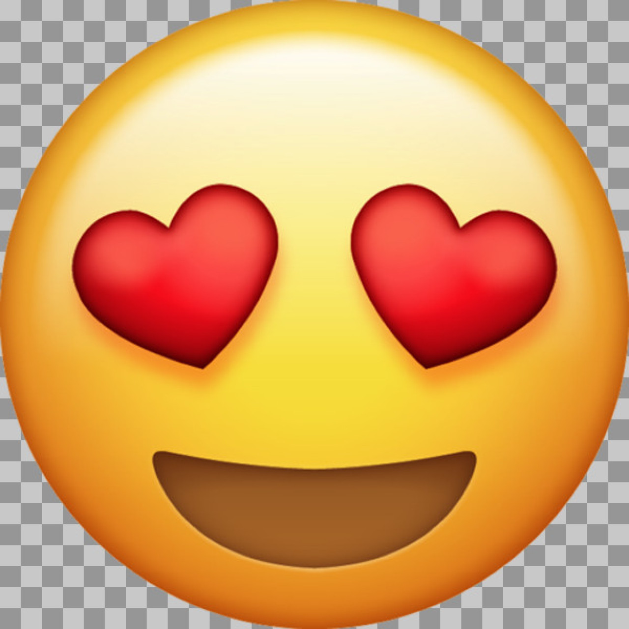 Smiling Face with Heart-Eyes Emoji PNG | Love Face Icon
