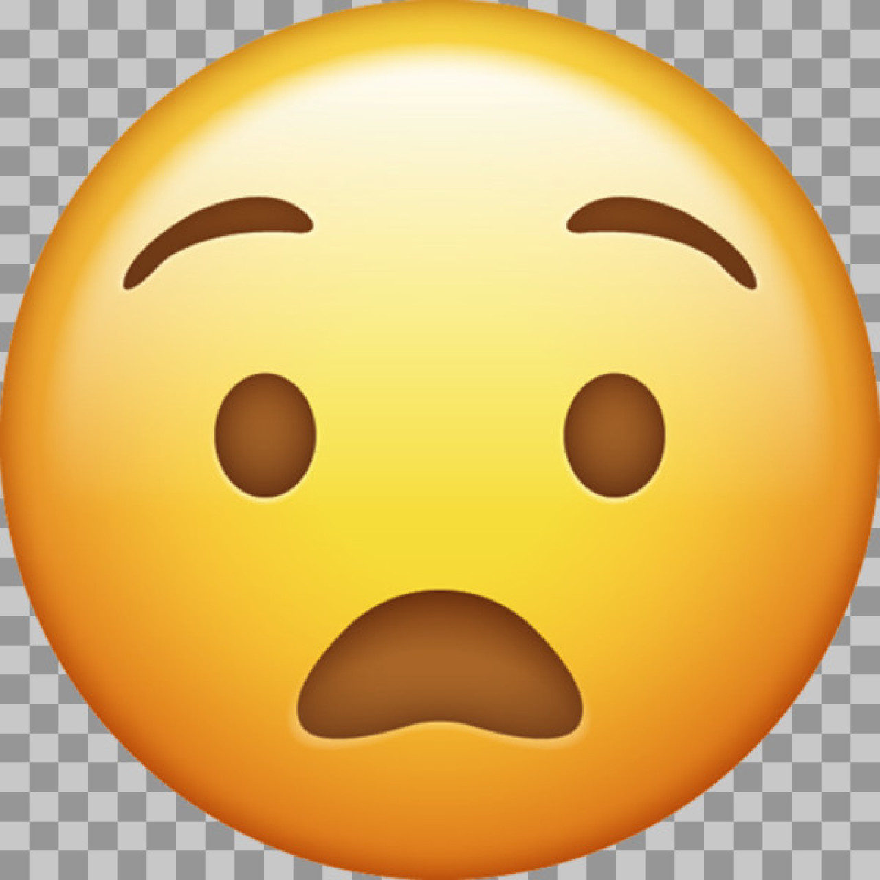 Anguished Face Emoji PNG | Worried & Distressed Face Icon...