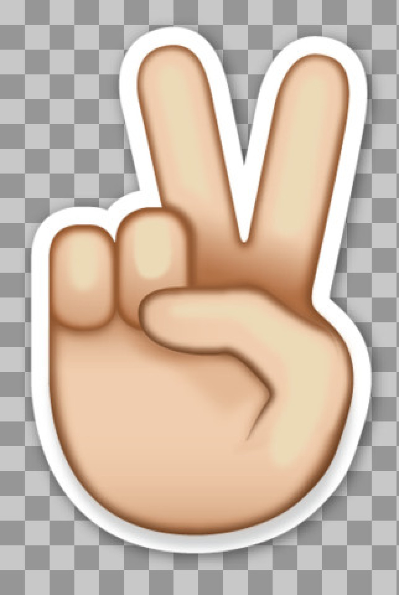 Peace Sign Emoji PNG | Free Transparent Victory Hand Icon...