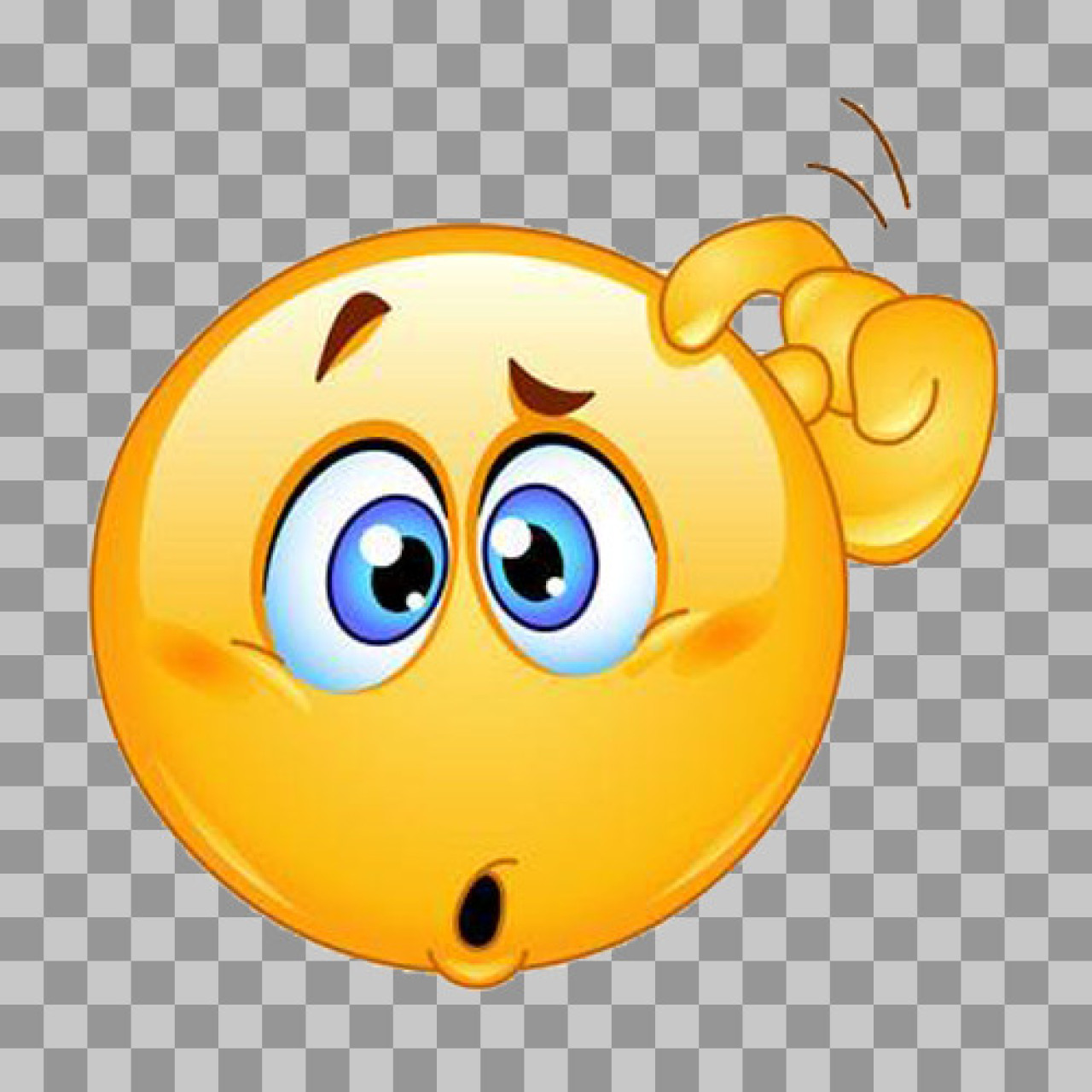 Confused Thinking Emoji PNG | Free Transparent Smiley