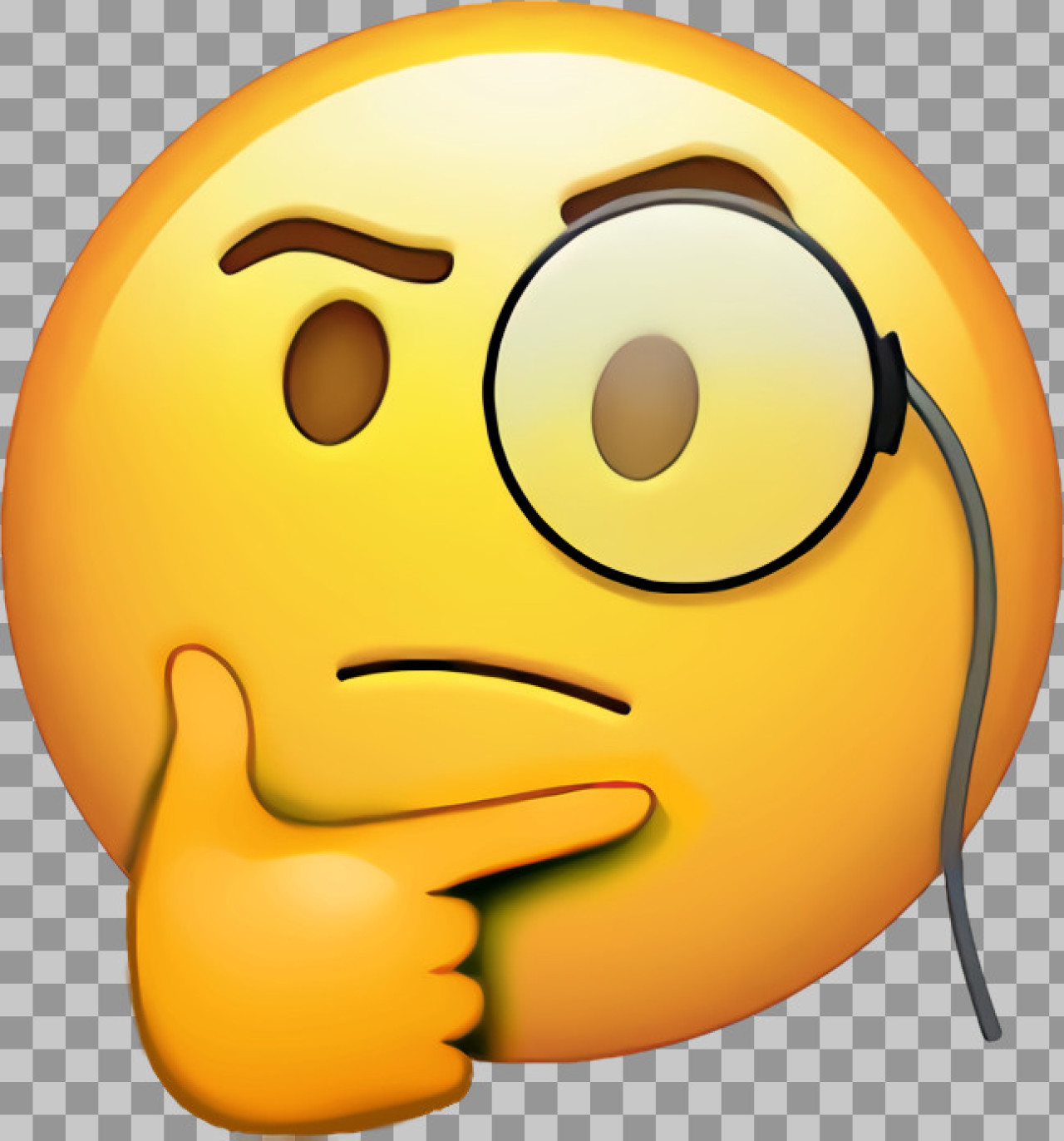 Monocle Thinking Emoji | Free Transparent PNG Download