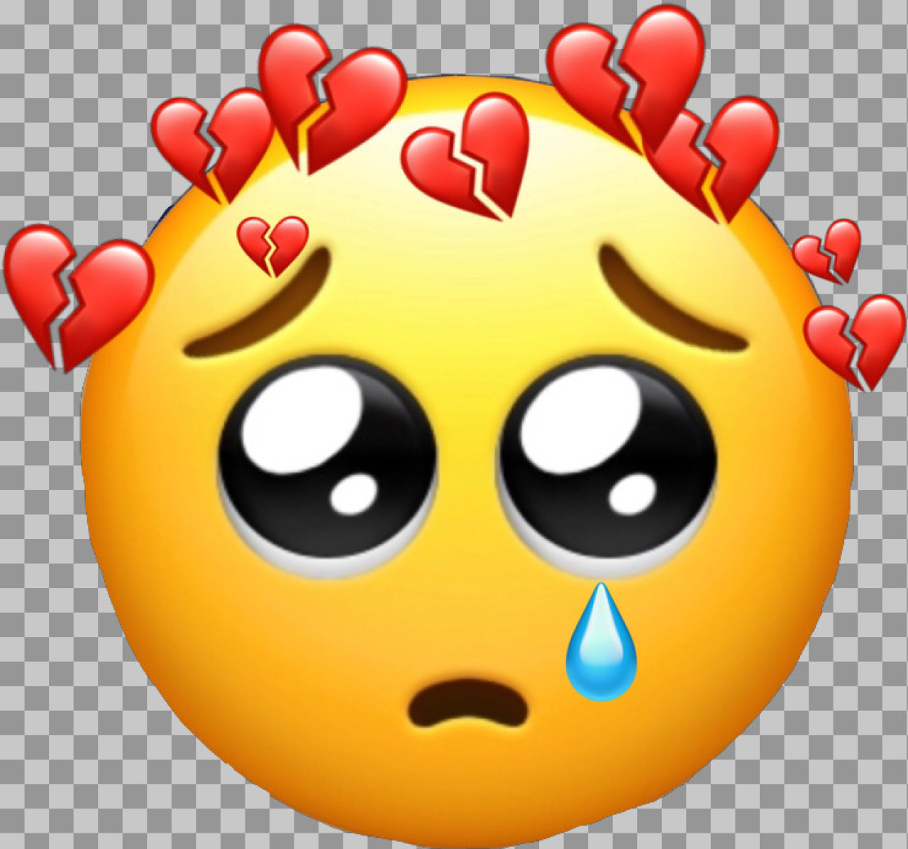 Sad Heartbroken Emoji | Free Transparent PNG