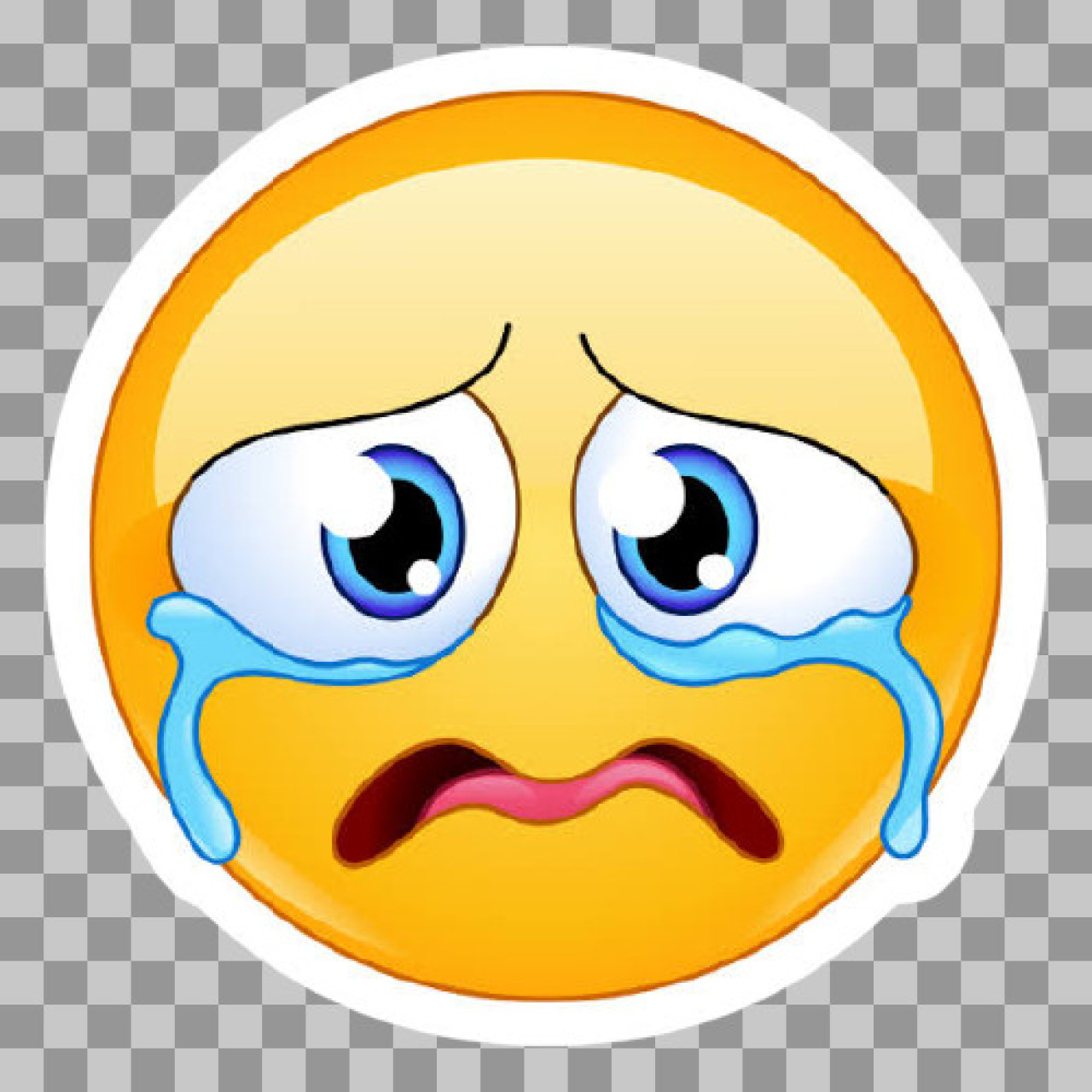 Free Crying Emoji PNG | Sad Smiley Face Icon